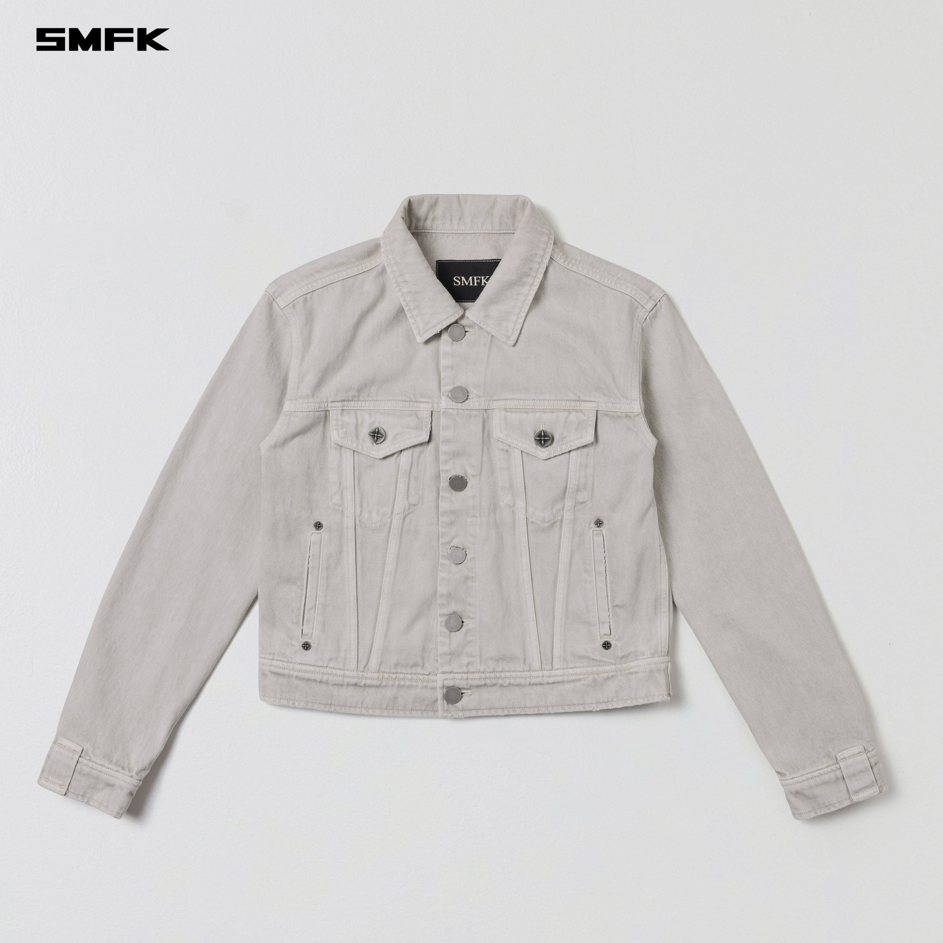 VINTAGE VANISH SLIM DENIM JACKET/GARMENT DYE VANISH WHITE