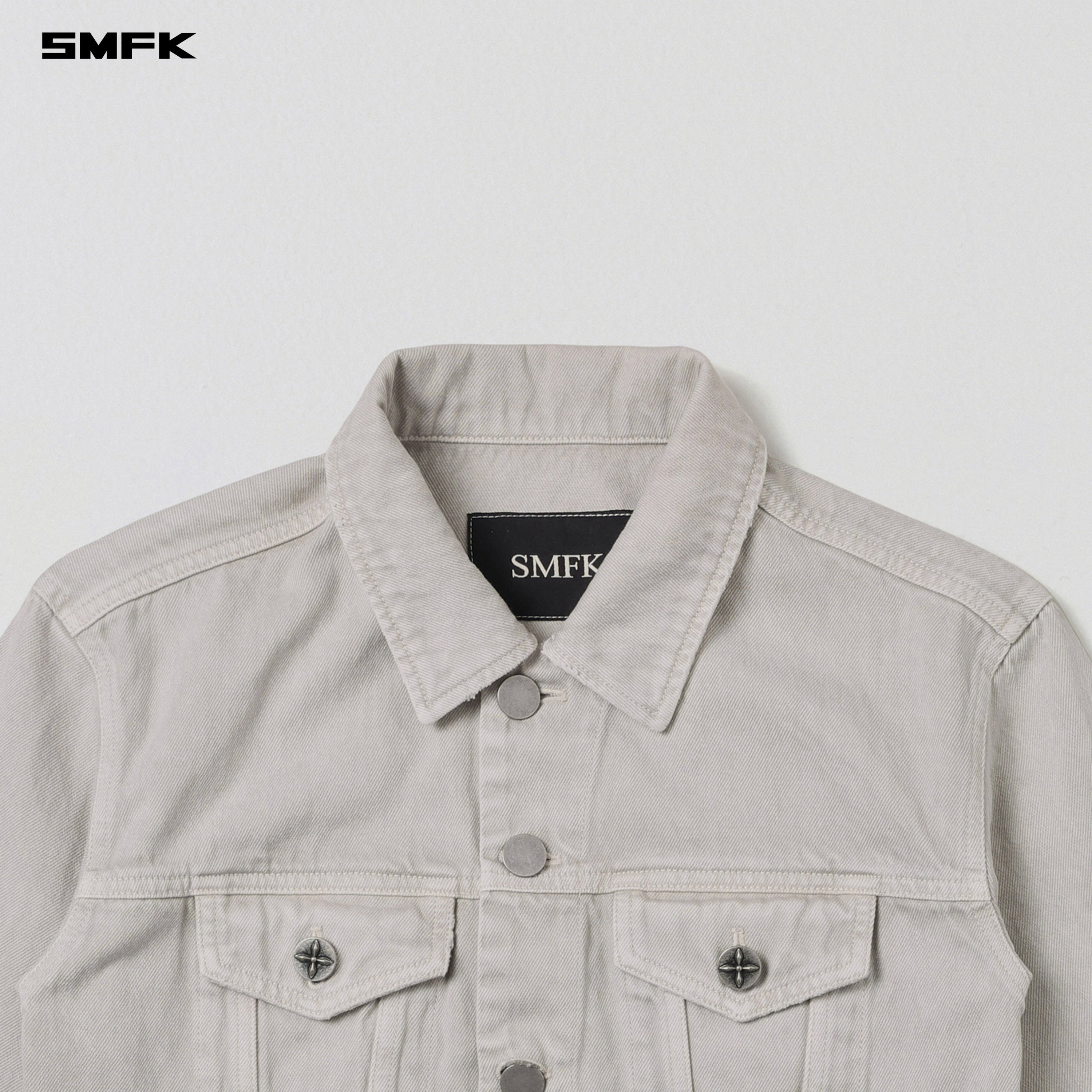 VINTAGE VANISH SLIM DENIM JACKET/GARMENT DYE VANISH WHITE