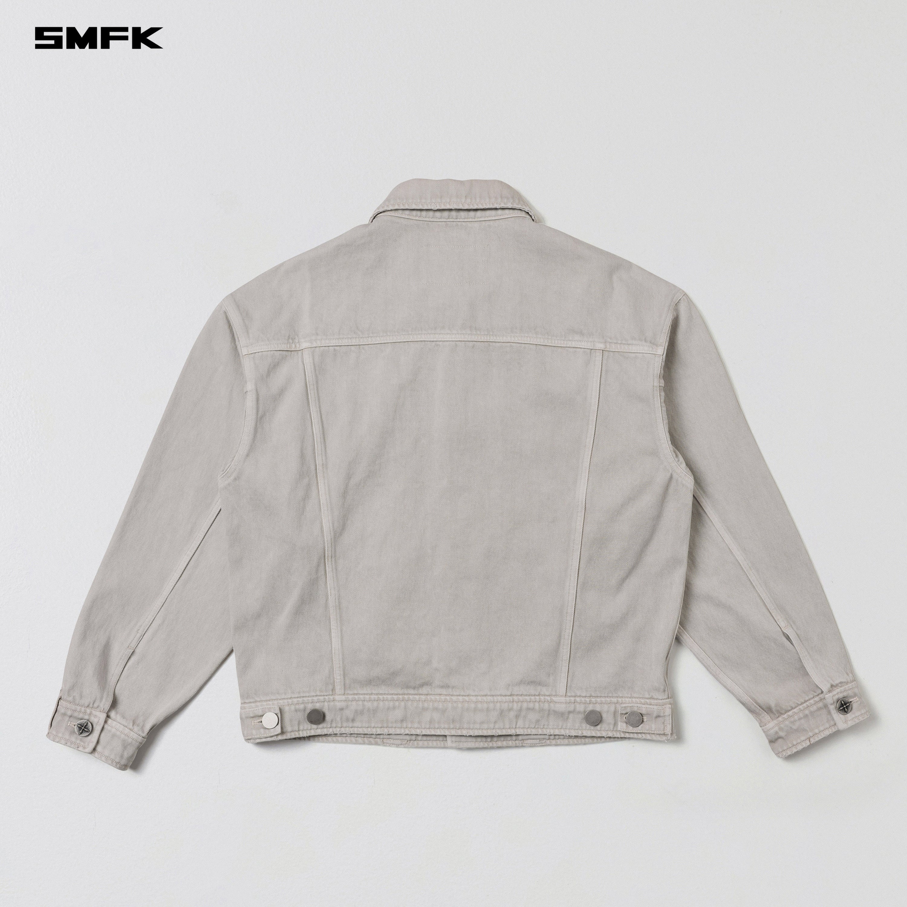 VINTAGE VANISH LOOSE DENIM JACKET/GARMENT DYE VANISH WHITE