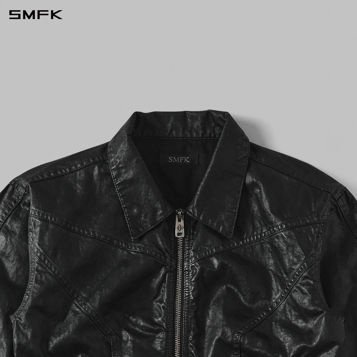 MYTH AEOLUS SYMMETRY WAX SLIM CARGO JACKET /WAX COTTON WAX BLACK
