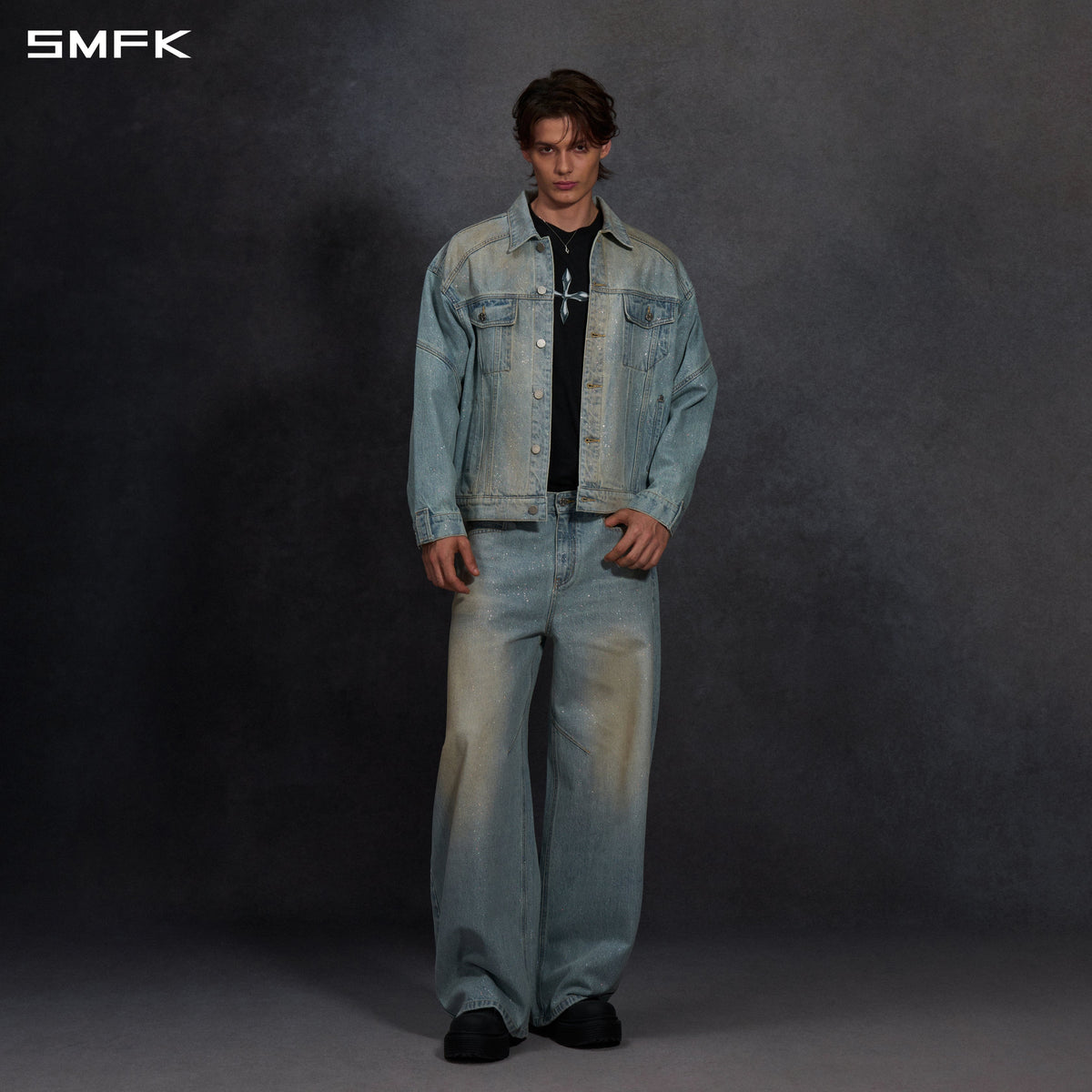 MIRAGE SIREN VINTAGE MASSIVE CARGO JACKET/STARRY DENIM/U STARRY BLUE