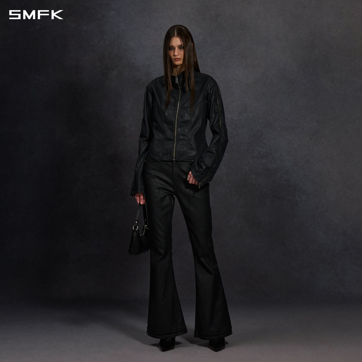 MYTH AEOLUS SYMMETRY CUT WAX CARGO JACKET /WAX COTTON WAX BLACK