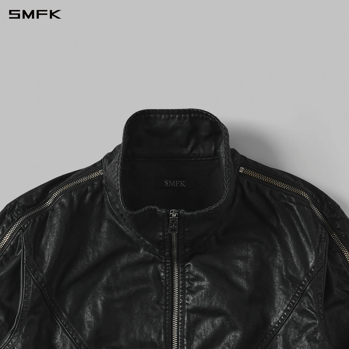 MYTH AEOLUS SYMMETRY CUT WAX CARGO JACKET /WAX COTTON WAX BLACK