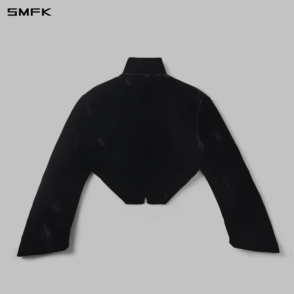 MYTH AEOLUS SYMMETRY CUT VELVET CARGO JACKET /SILK VELVET BLACK VELVET