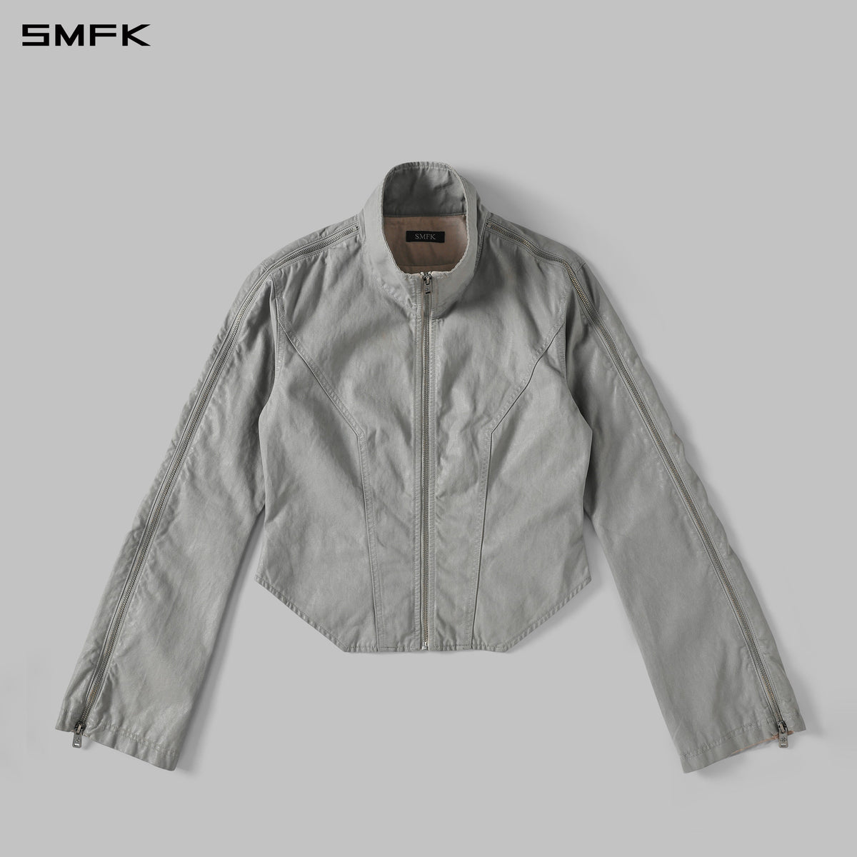 MYTH AEOLUS SYMMETRY CUT WAX CARGO JACKET /WAX COTTON WAX GREY