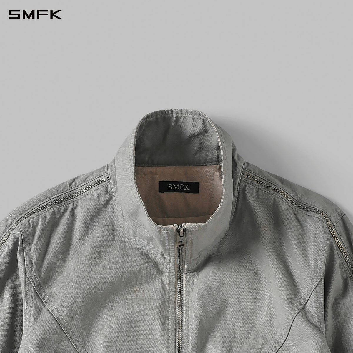 MYTH AEOLUS SYMMETRY CUT WAX CARGO JACKET /WAX COTTON WAX GREY
