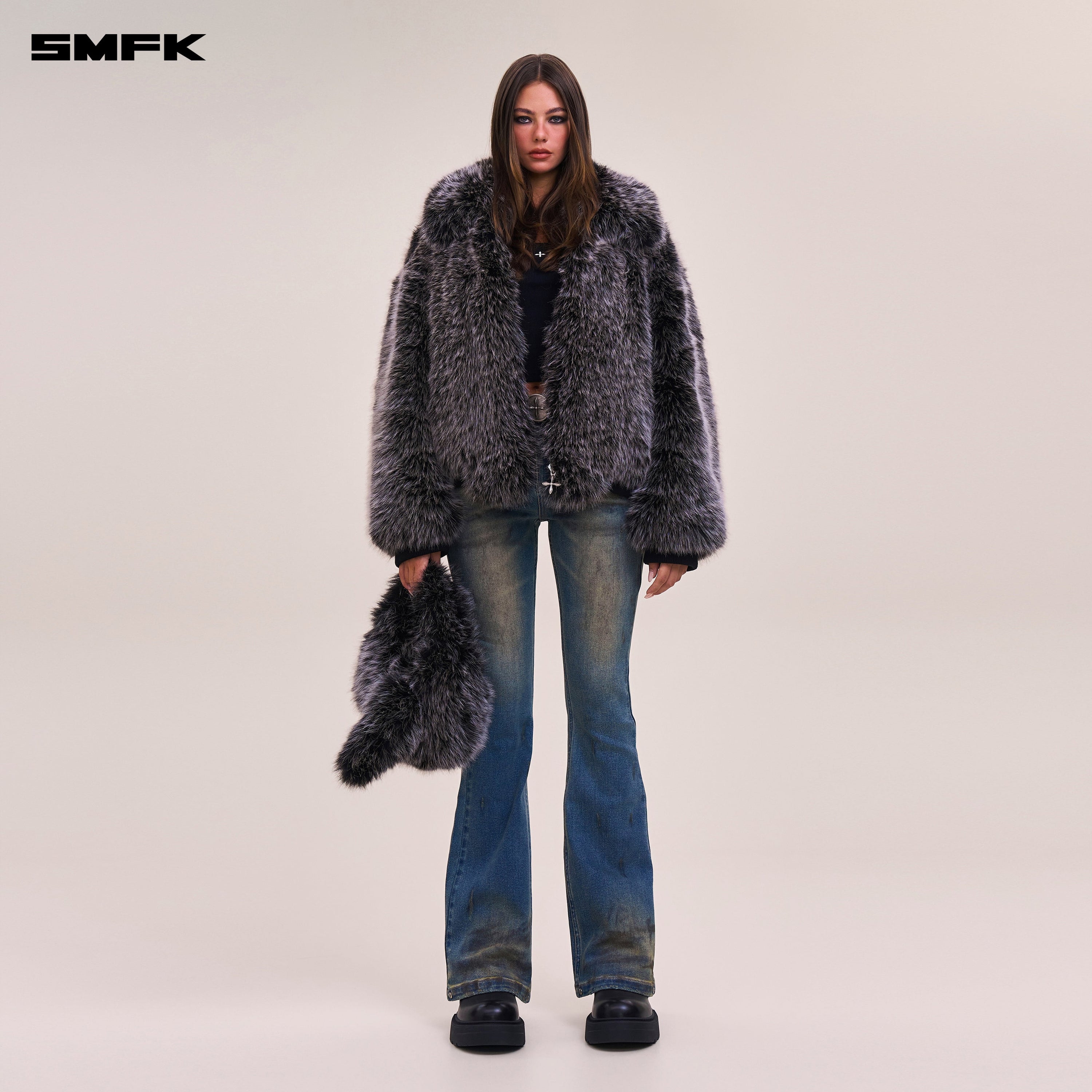 COMPASS MODE WASTELAND ARENA FURRY JACKET SILVER FOX