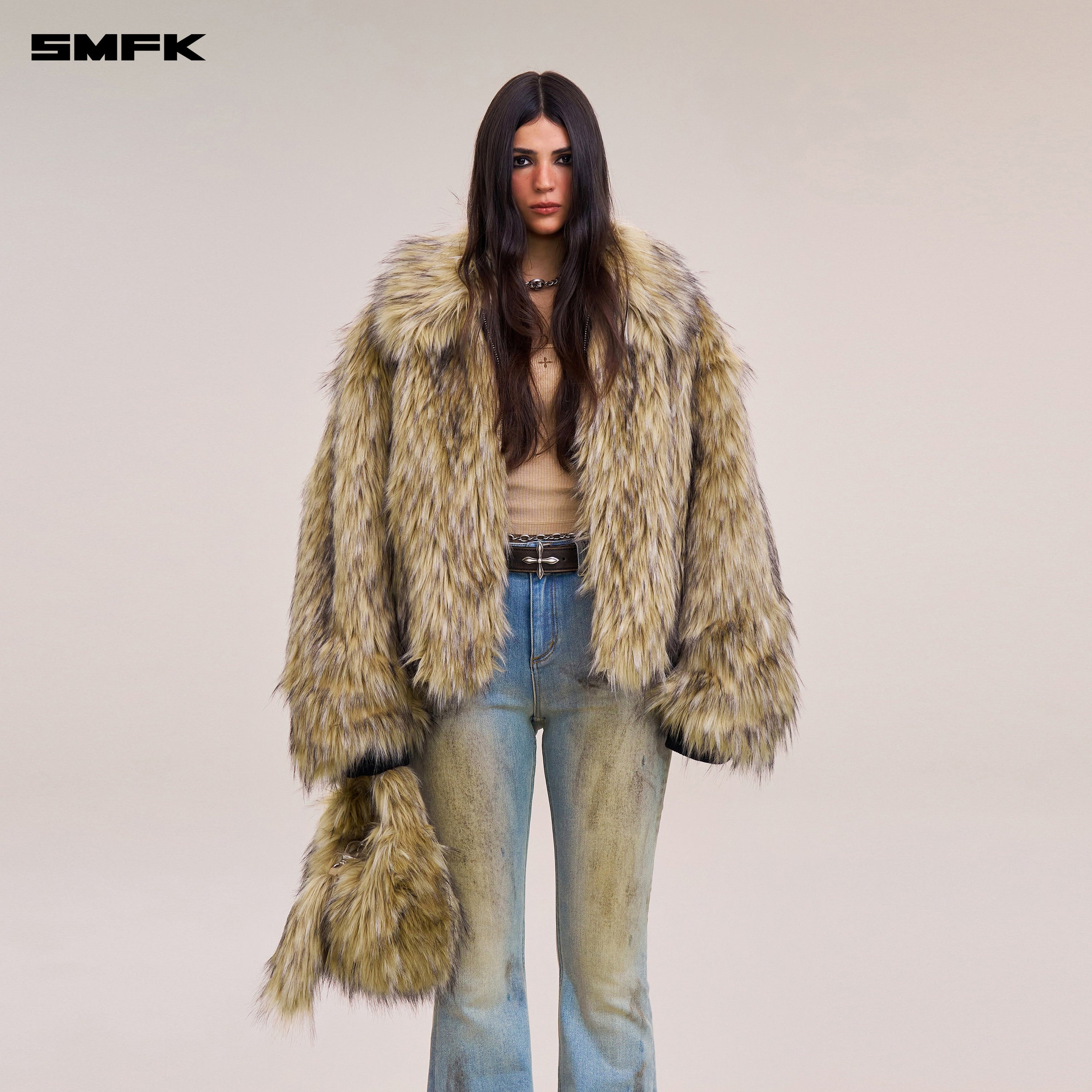 COMPASS MODE WASTELAND ARENA FURRY JACKET WOLF BROWN