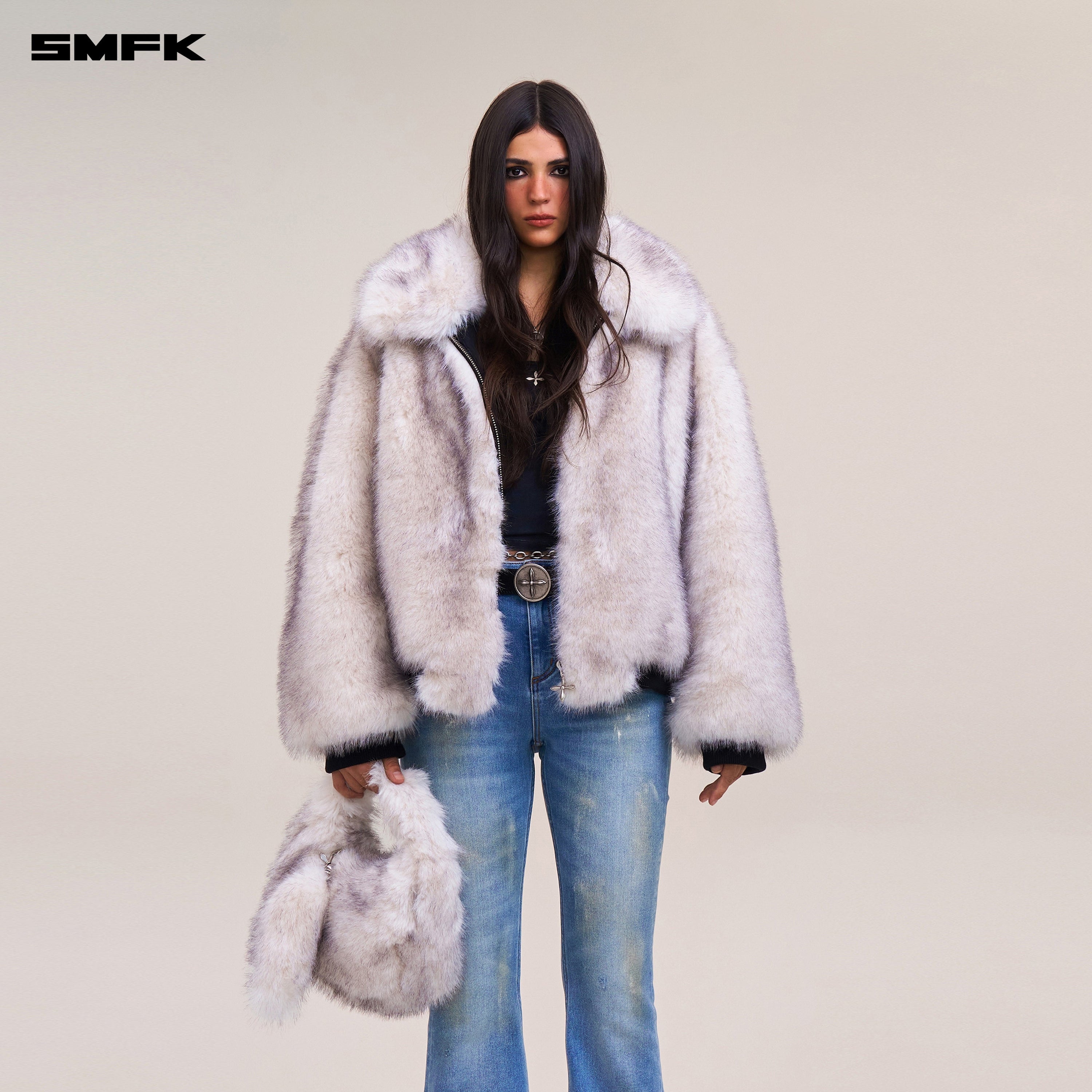 COMPASS MODE WASTELAND ARENA FURRY JACKET ARCTIC FOX WHITE