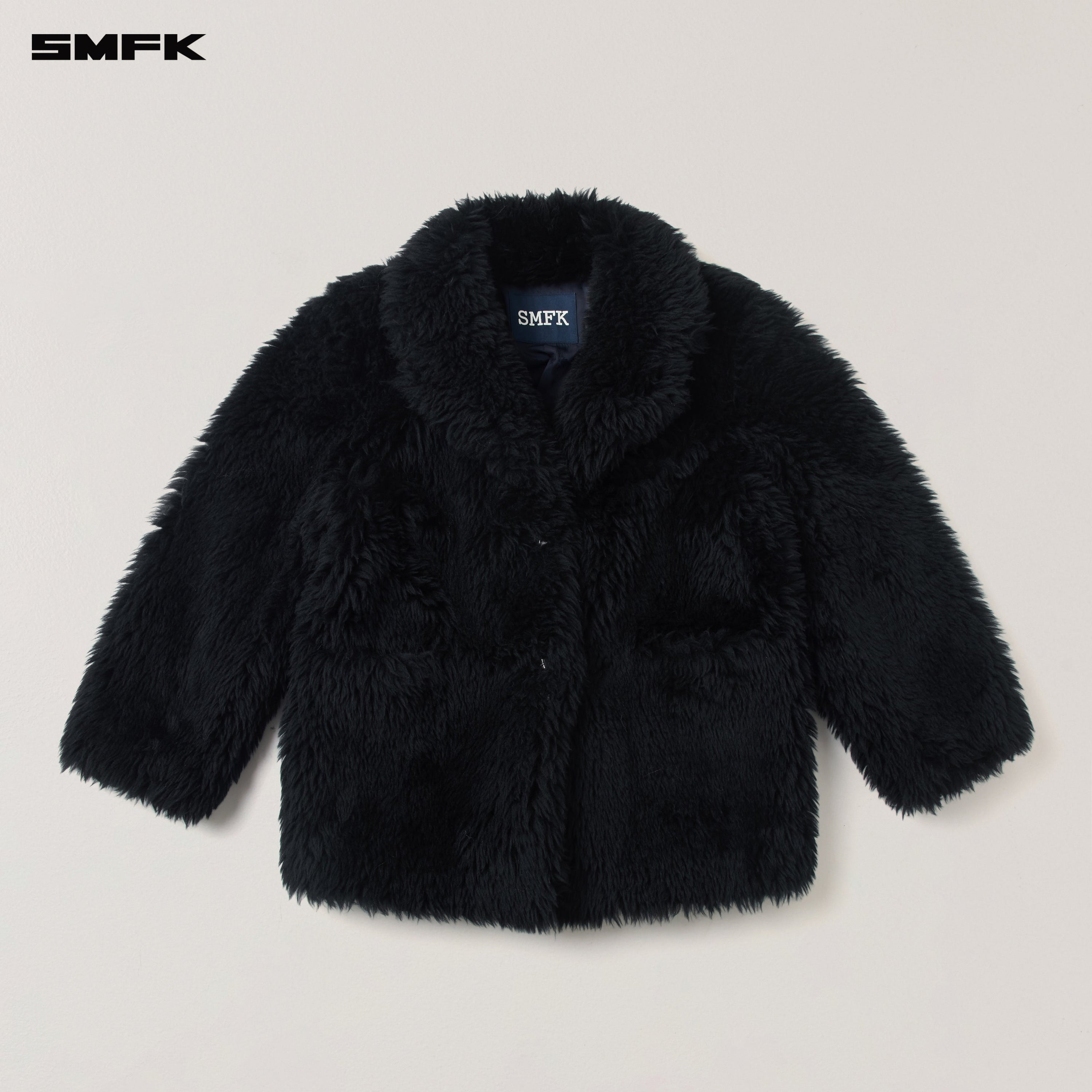 COMPASS MODE RAW WOOL LOOSE SUIT WILD BLACK