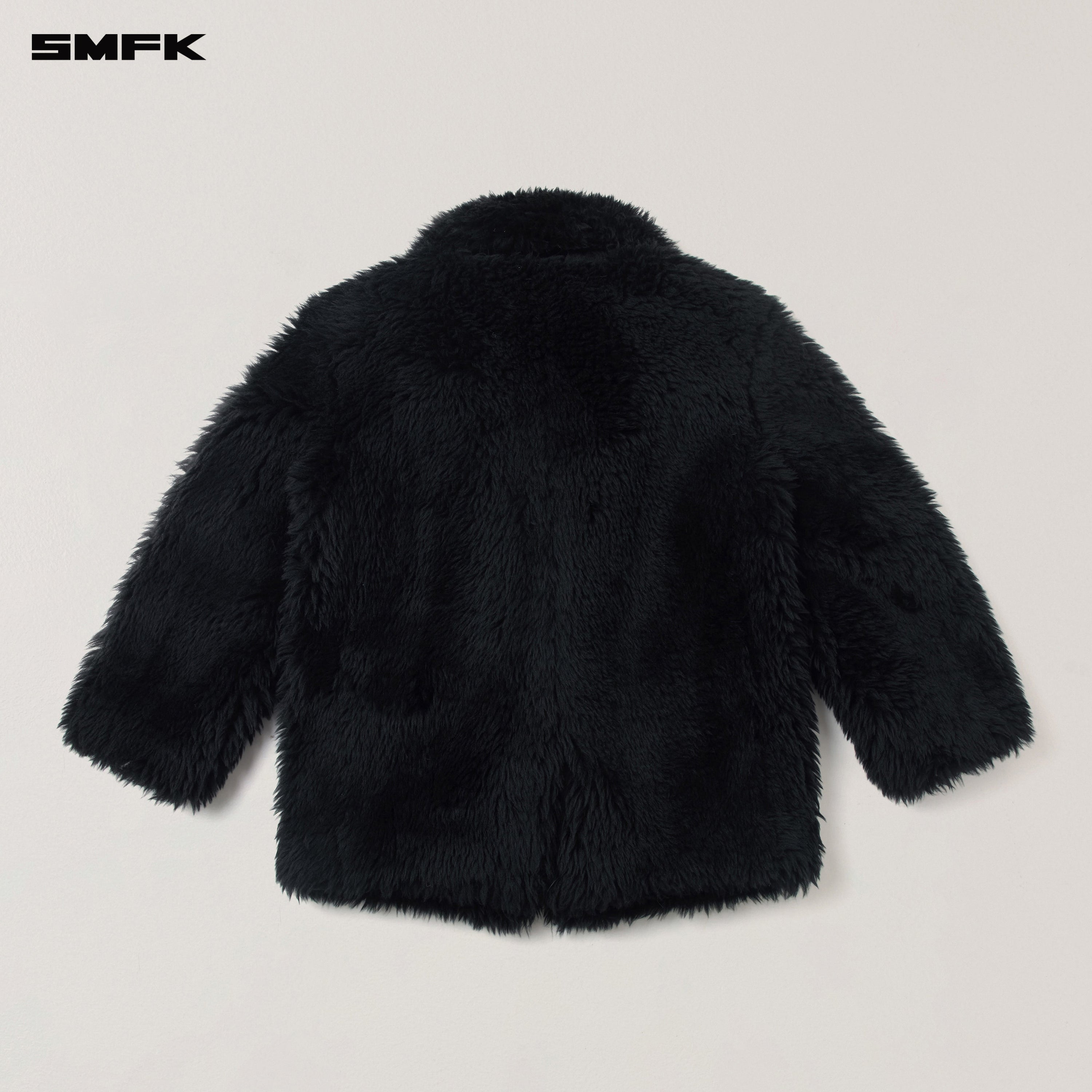 COMPASS MODE RAW WOOL LOOSE SUIT WILD BLACK