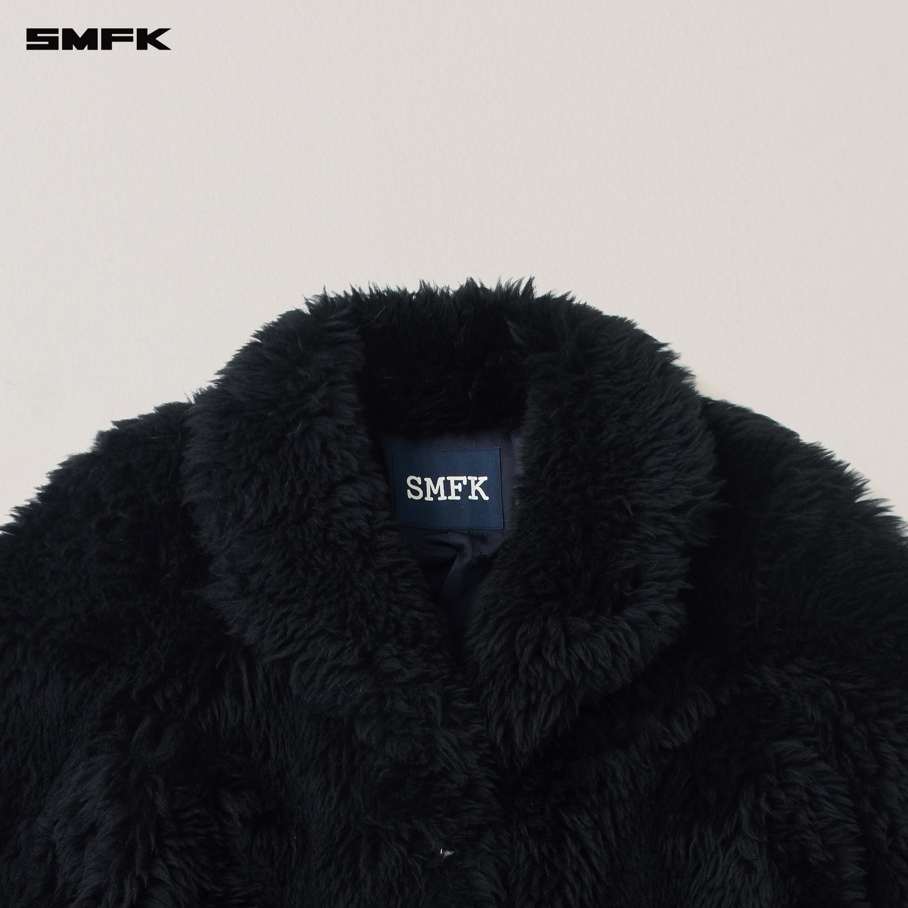 COMPASS MODE RAW WOOL LOOSE SUIT WILD BLACK