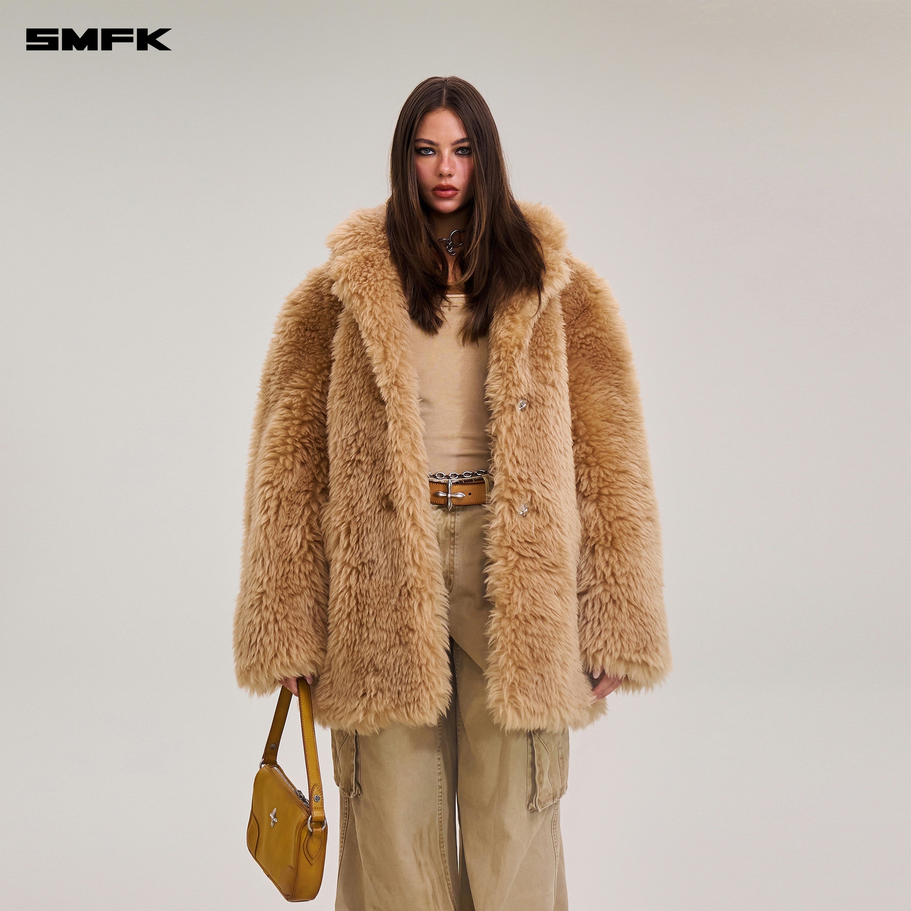 COMPASS MODE RAW WOOL LOOSE SUIT GRASSLAND BROWN