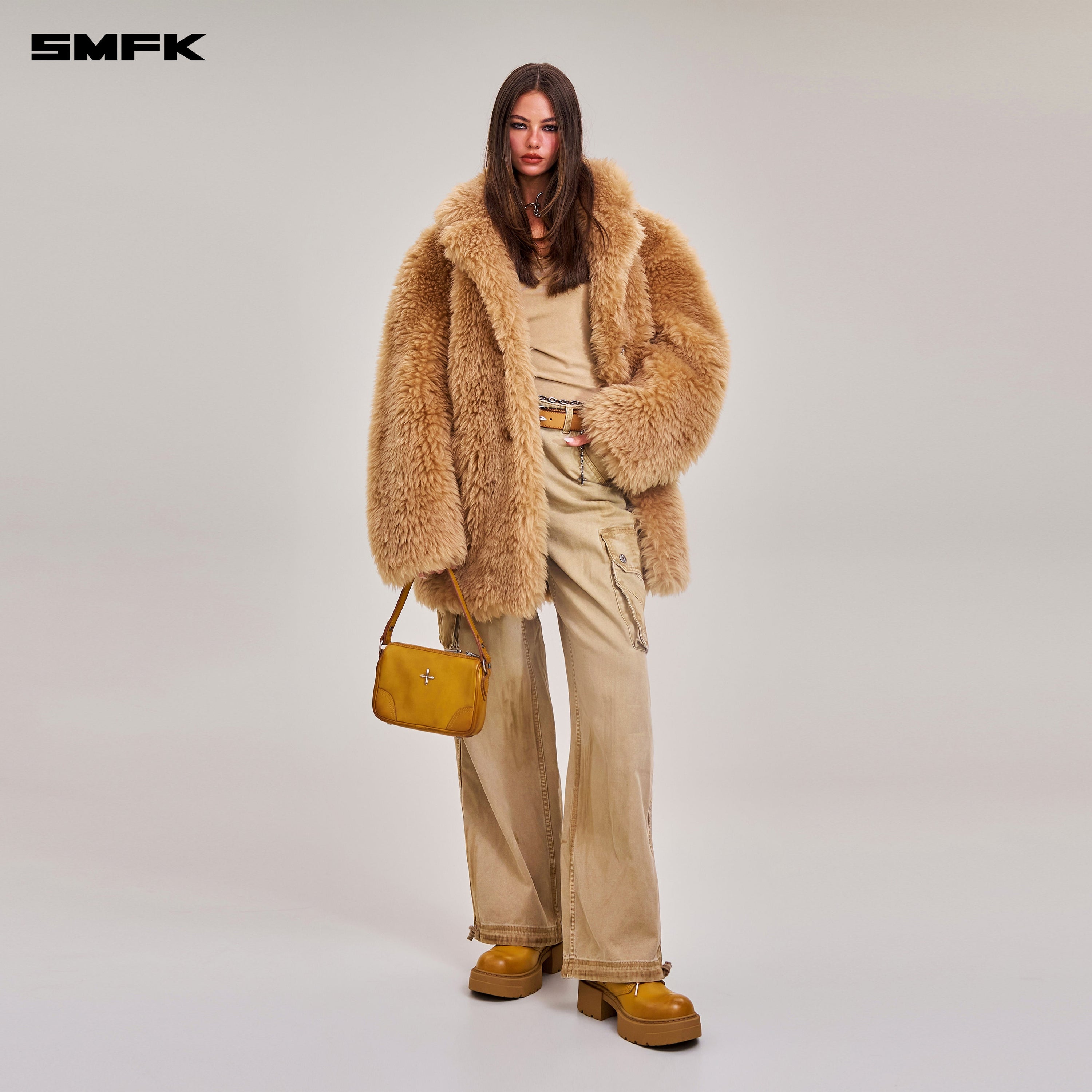 COMPASS MODE RAW WOOL LOOSE SUIT GRASSLAND BROWN