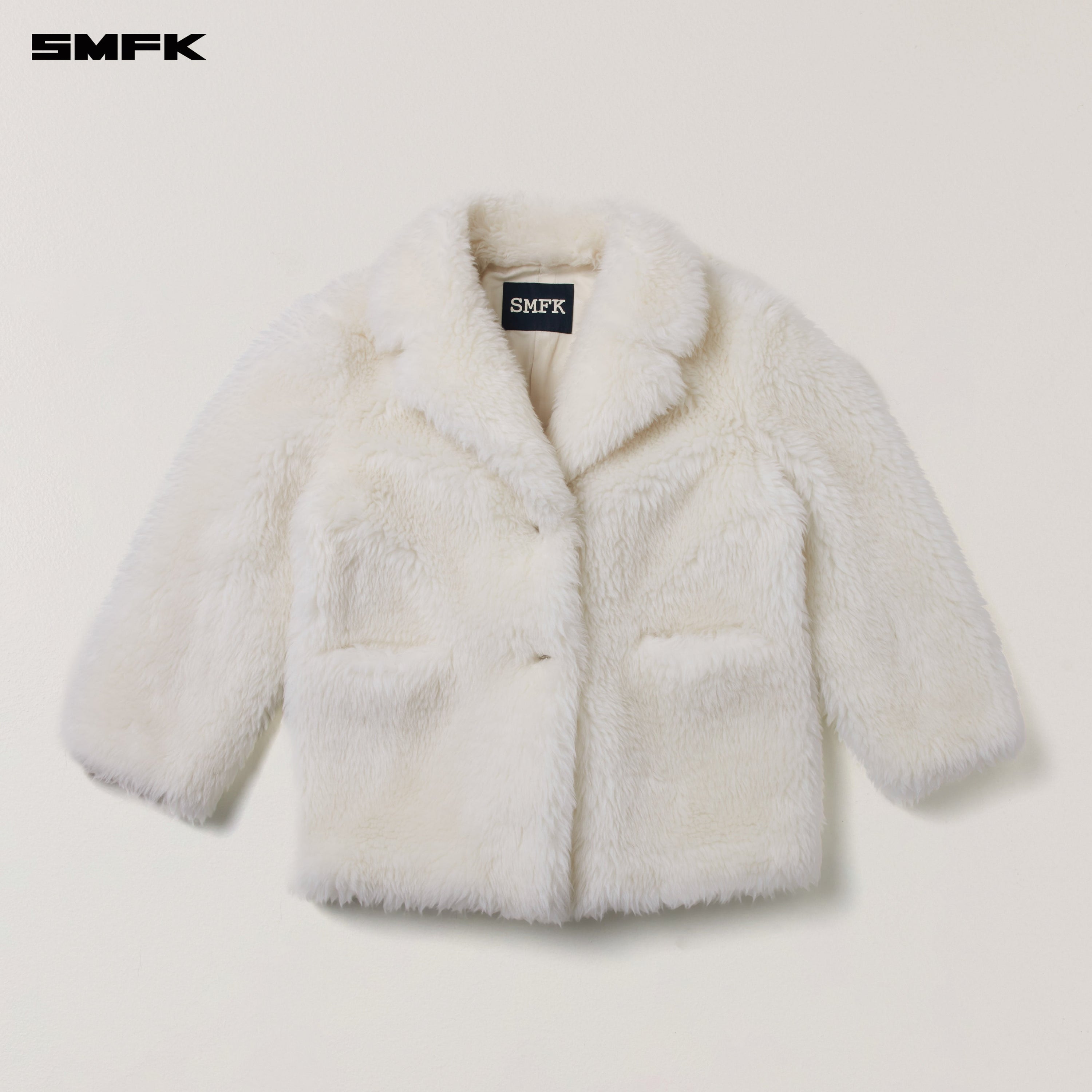 COMPASS MODE RAW WOOL LOOSE SUIT WOOL WHITE