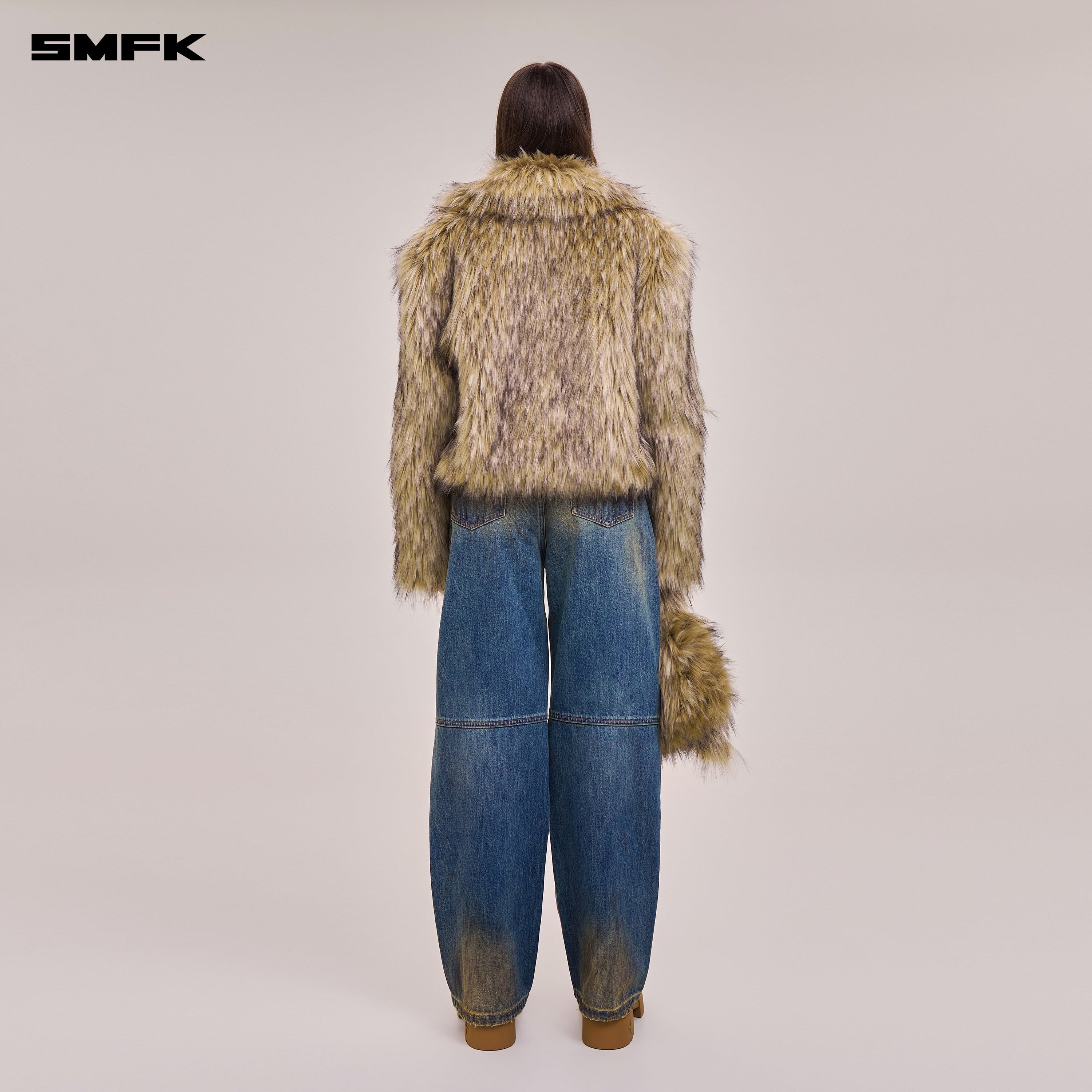 COMPASS MODE WASTELAND FURRY HUNTING COAT/SHORT WOLF BROWN