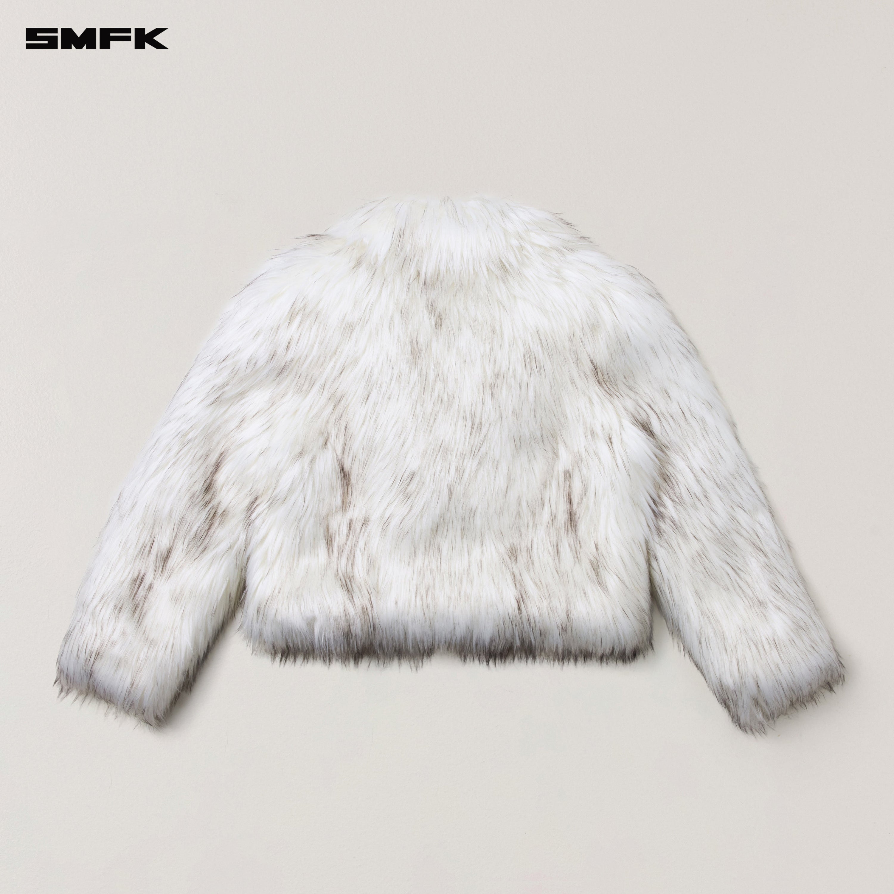 COMPASS MODE WASTELAND FURRY HUNTING COAT/SHORT ARCTIC FOX WHITE