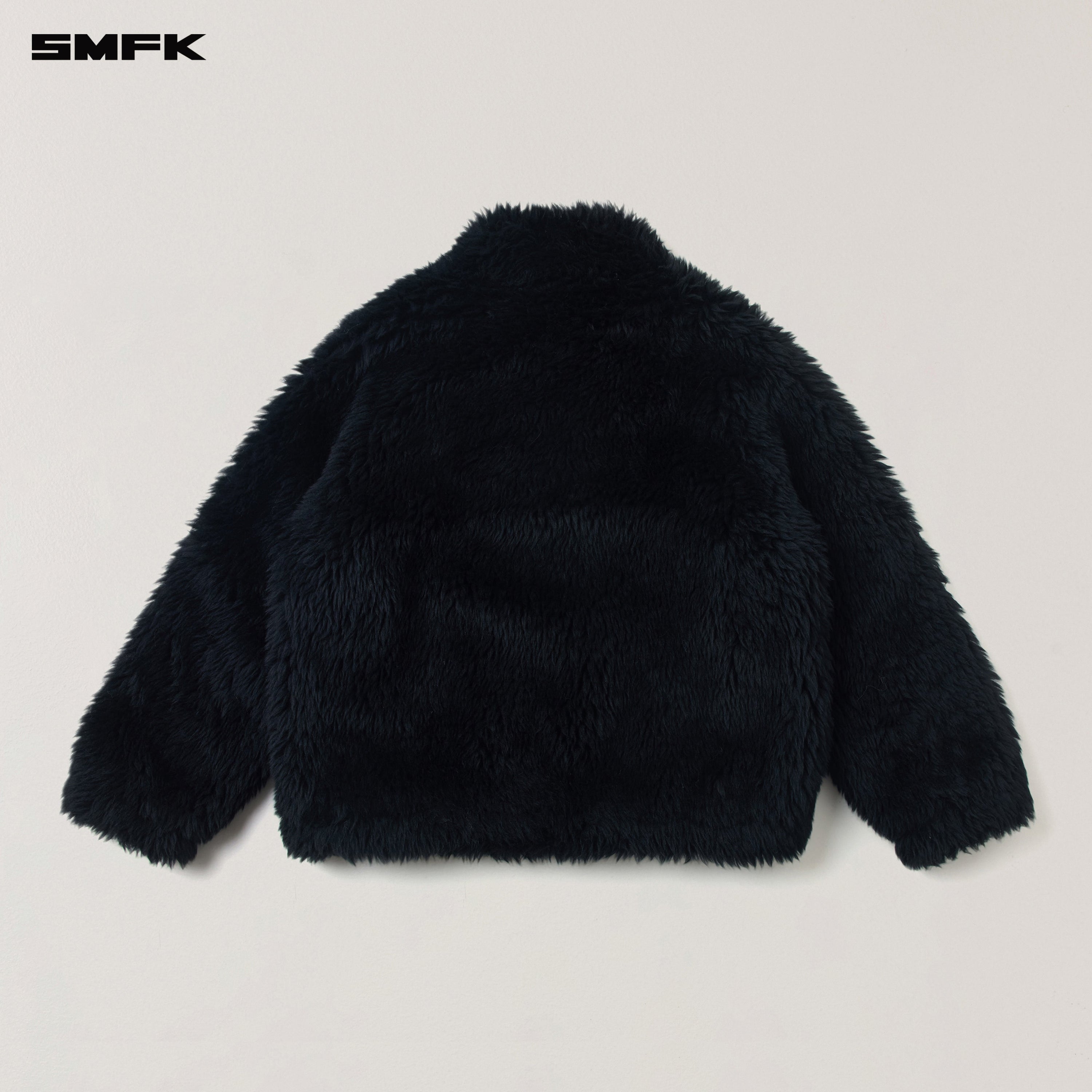 COMPASS MODE ROVE RAW WOOL LOOSE JACKET WILD BLACK