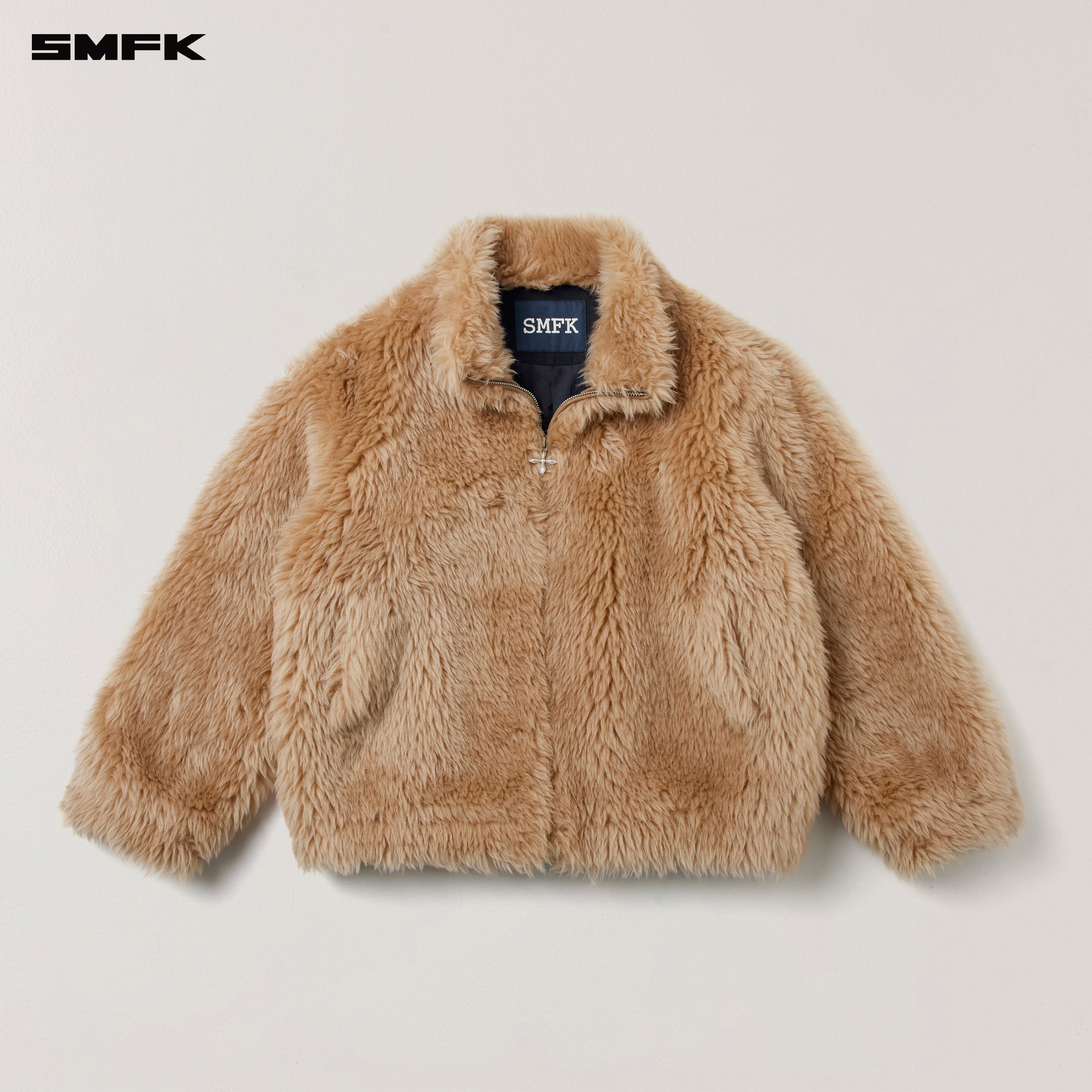 COMPASS MODE ROVE RAW WOOL LOOSE JACKET GRASSLAND BROWN