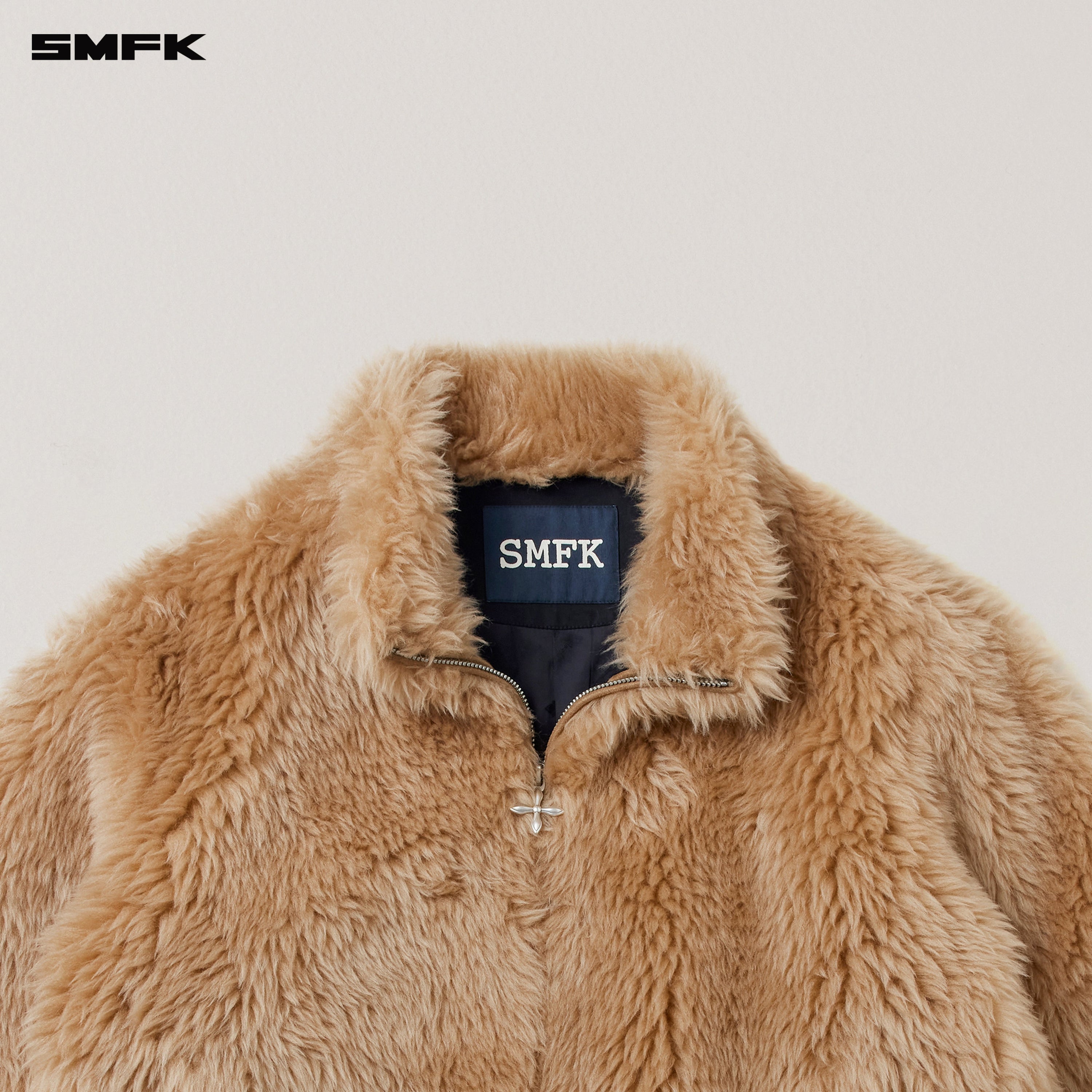 COMPASS MODE ROVE RAW WOOL LOOSE JACKET GRASSLAND BROWN