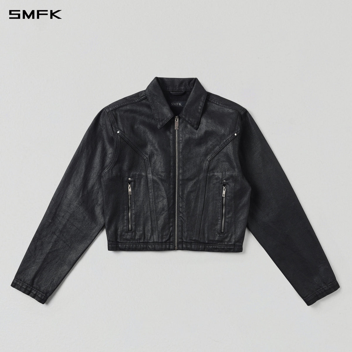 PERMANENT MODE SAMPLE DENIM JACKET/DENIM COTTON/W INK BLACK