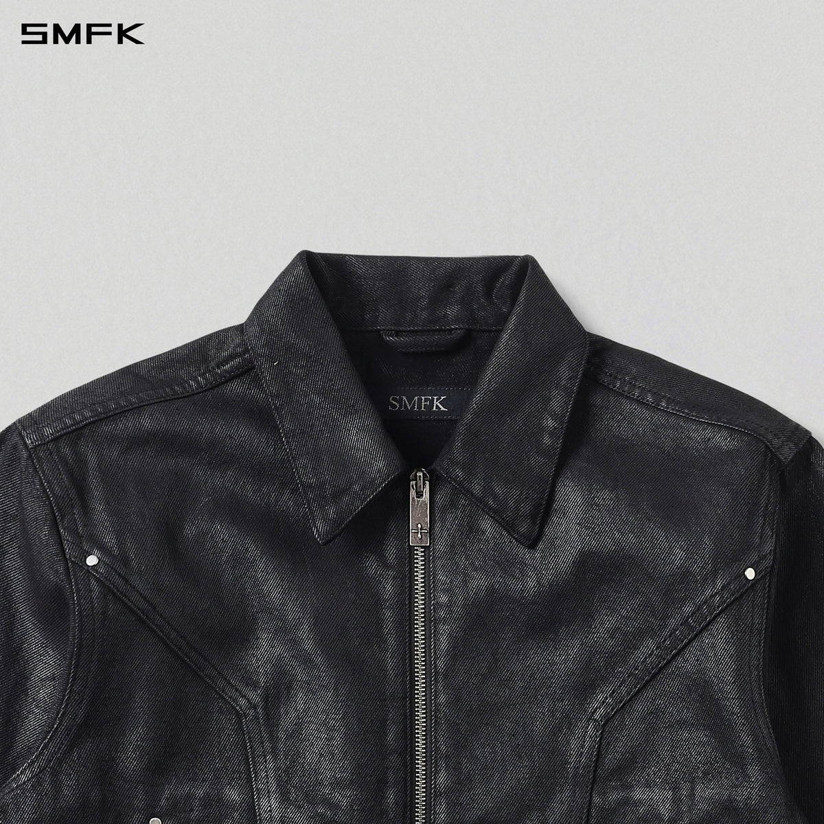 PERMANENT MODE SAMPLE DENIM JACKET/DENIM COTTON/W INK BLACK