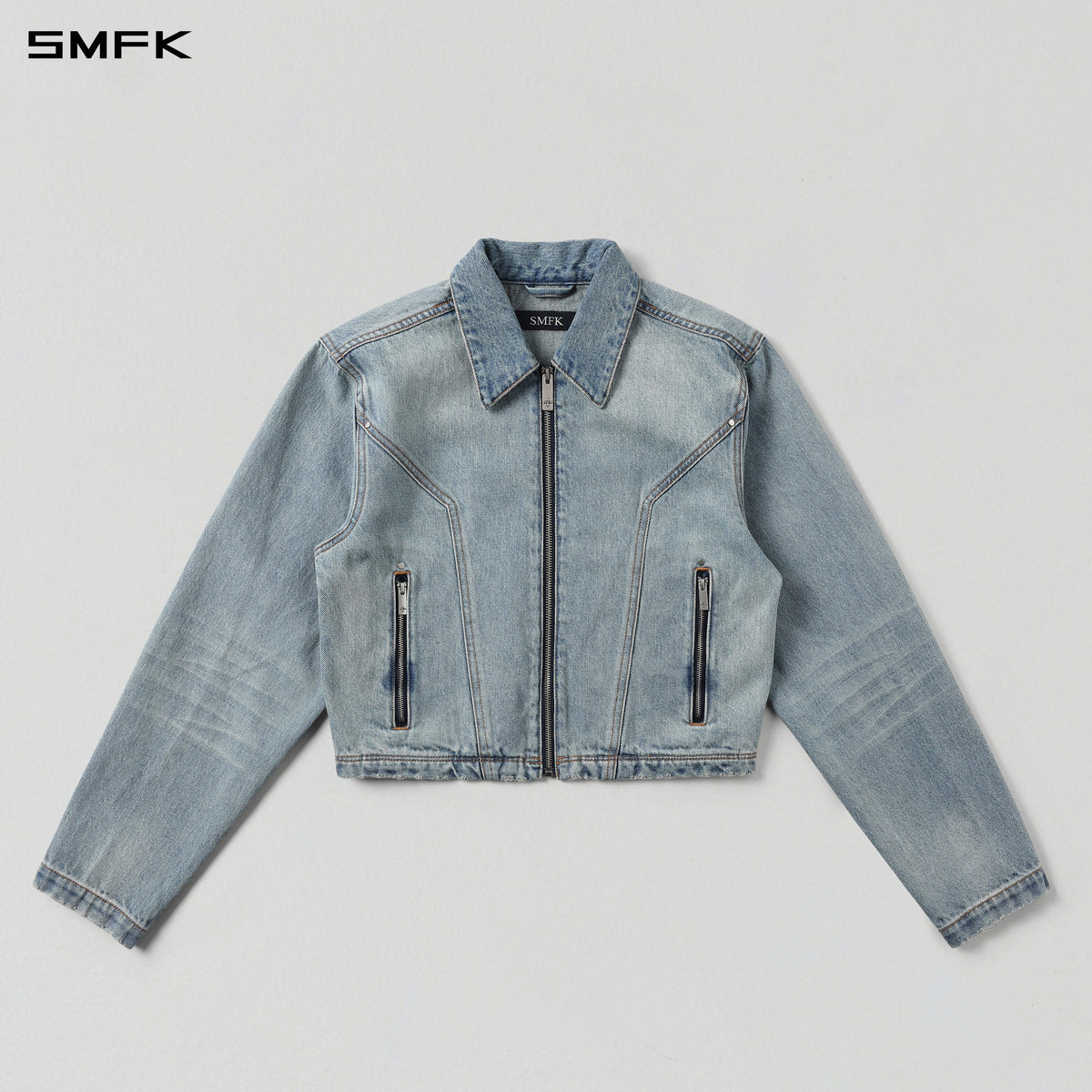 PERMANENT MODE SAMPLE DENIM JACKET/DENIM COTTON/W SKY BLUE