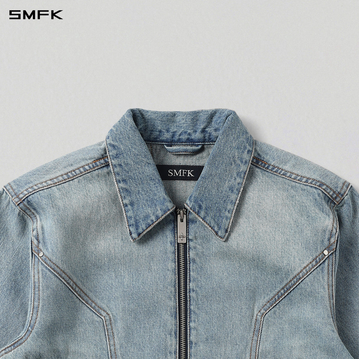 PERMANENT MODE SAMPLE DENIM JACKET/DENIM COTTON/W SKY BLUE
