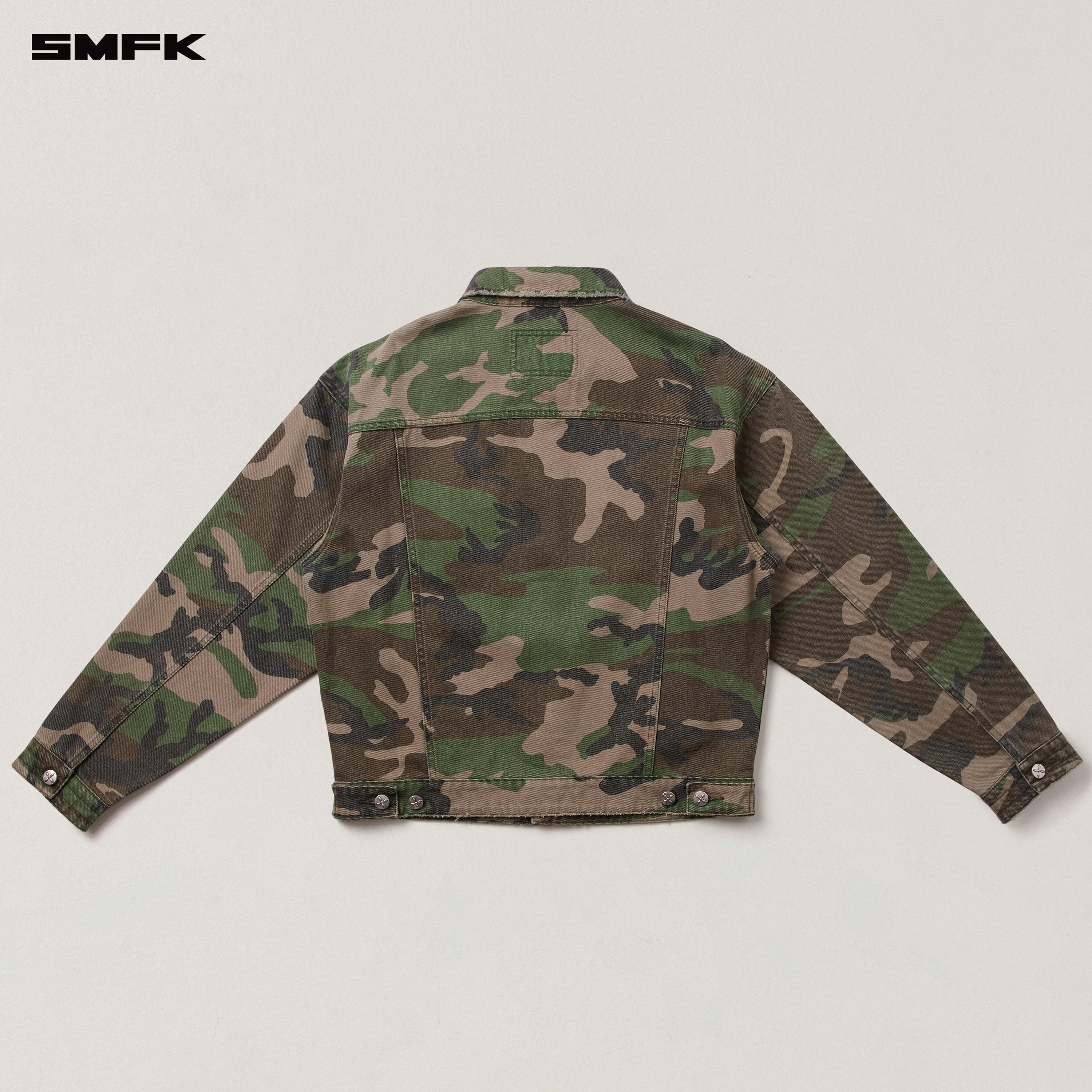COMPASS MODE CAMO DENIM JACKET ARMY GREEN CAMOUFLAGE