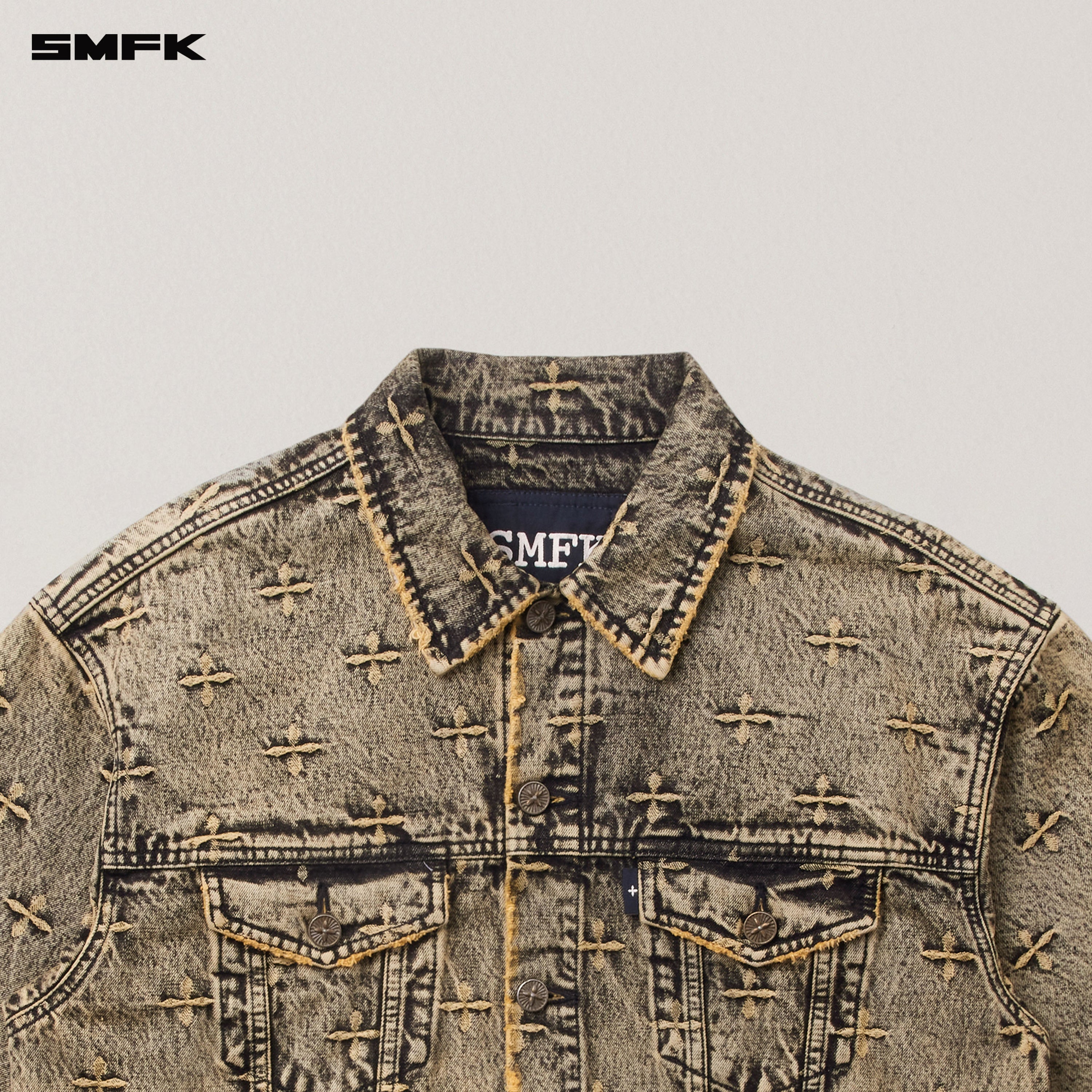 ANCIENT MYTH STORM GARDEN OVERSIZED DENIM JACKET STORM GARDEN (Yellow)