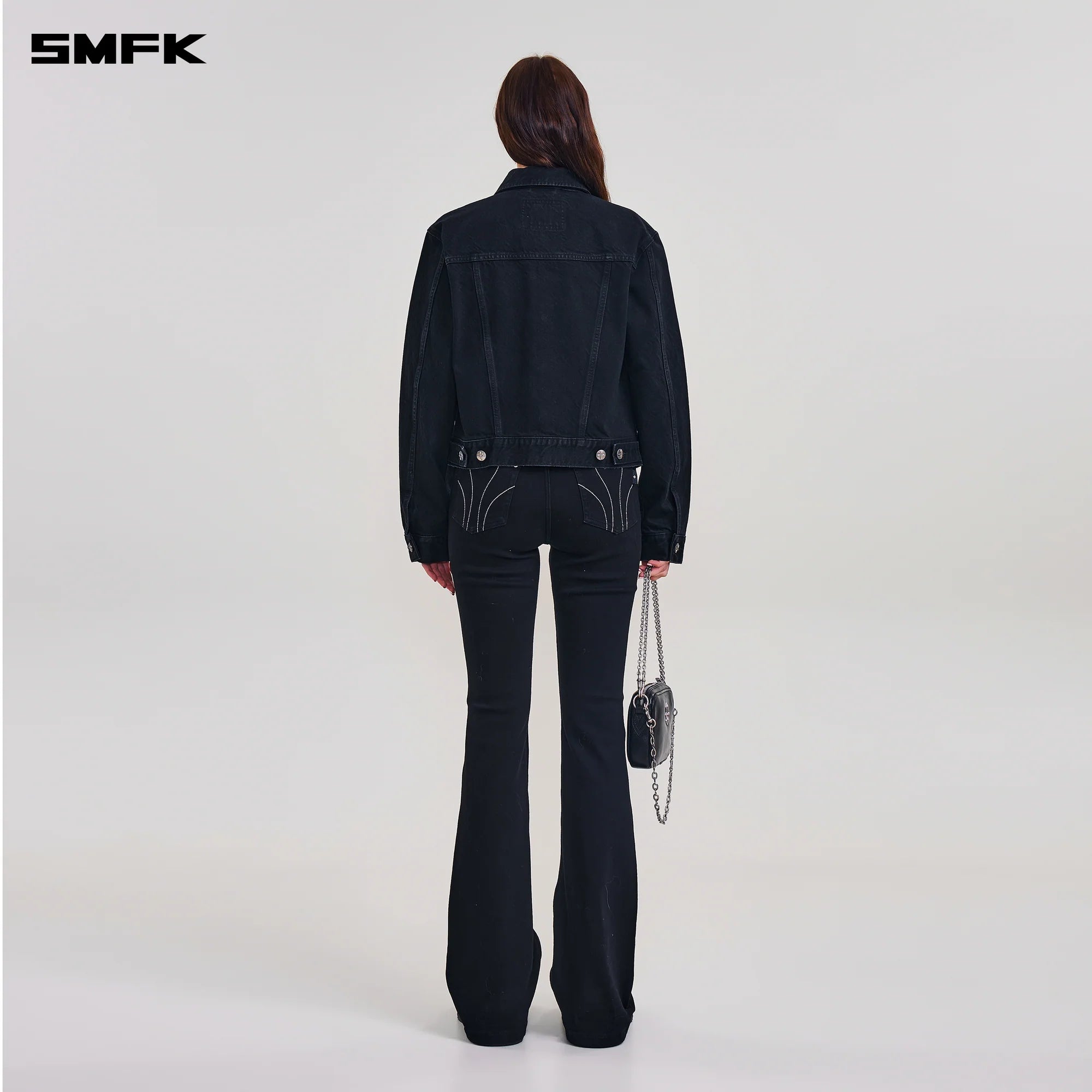 COMPASS PERMANENT SLIM DENIM JACKET WILD BLACK