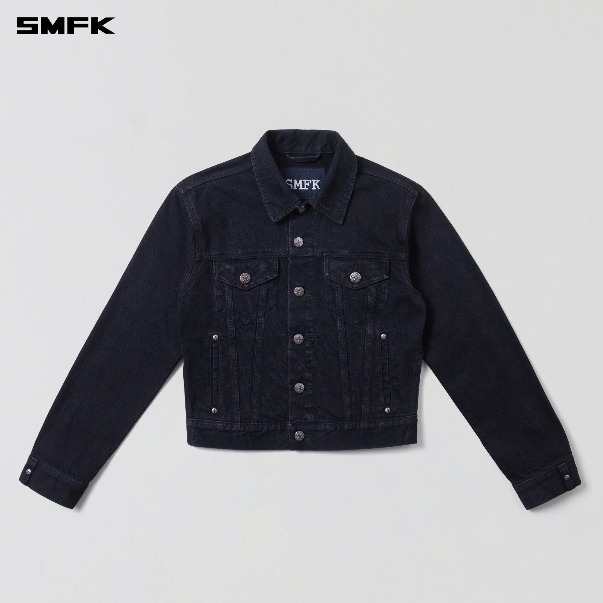 COMPASS PERMANENT SLIM DENIM JACKET WILD BLACK