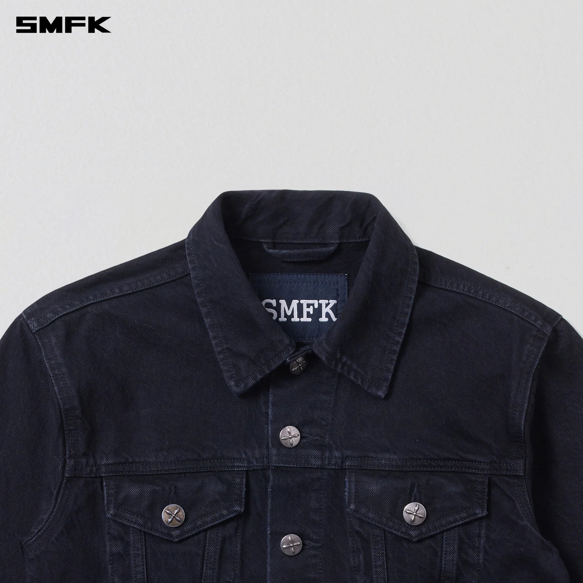 COMPASS PERMANENT SLIM DENIM JACKET WILD BLACK