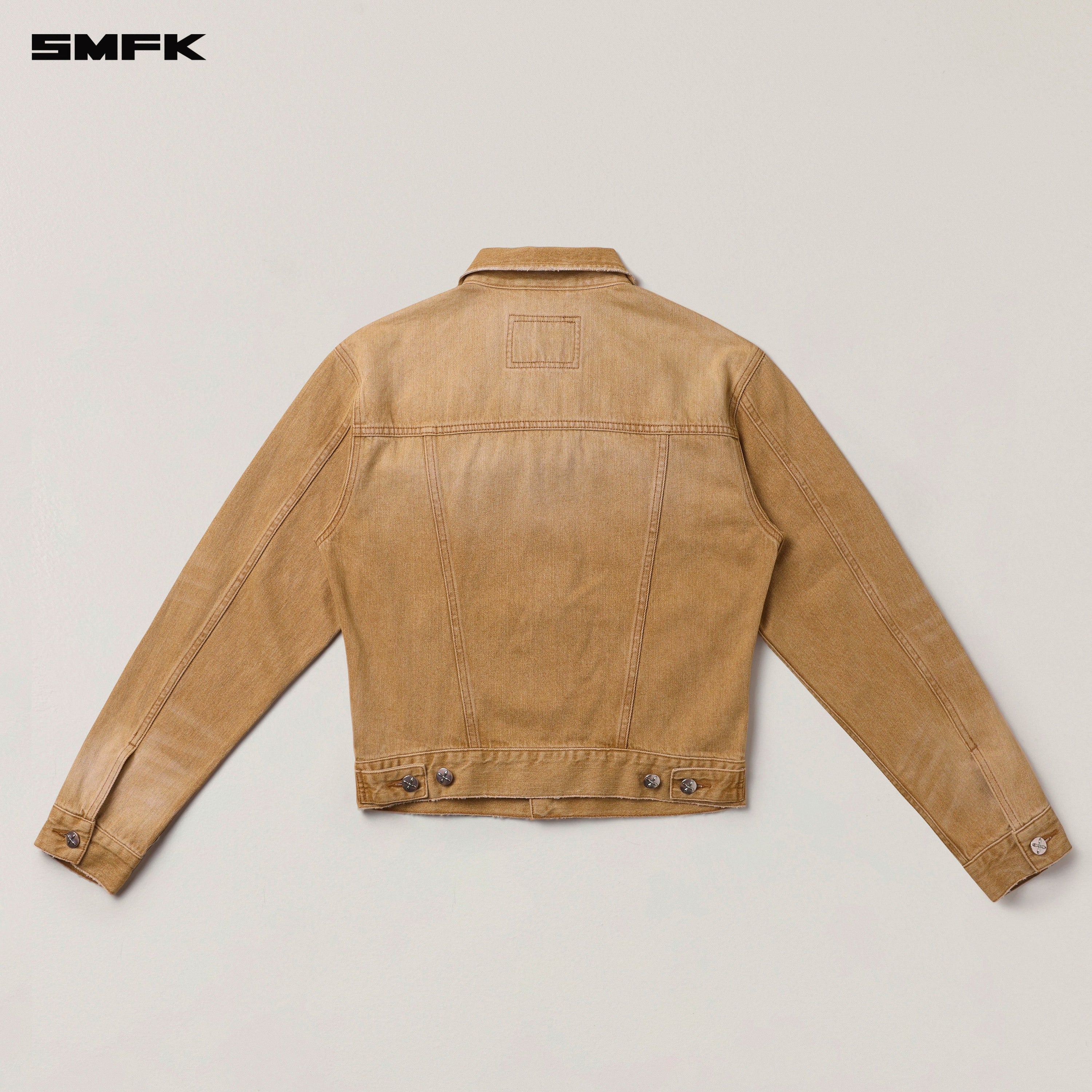 COMPASS PERMANENT SLIM DENIM JACKET GRASSLAND KHAKI