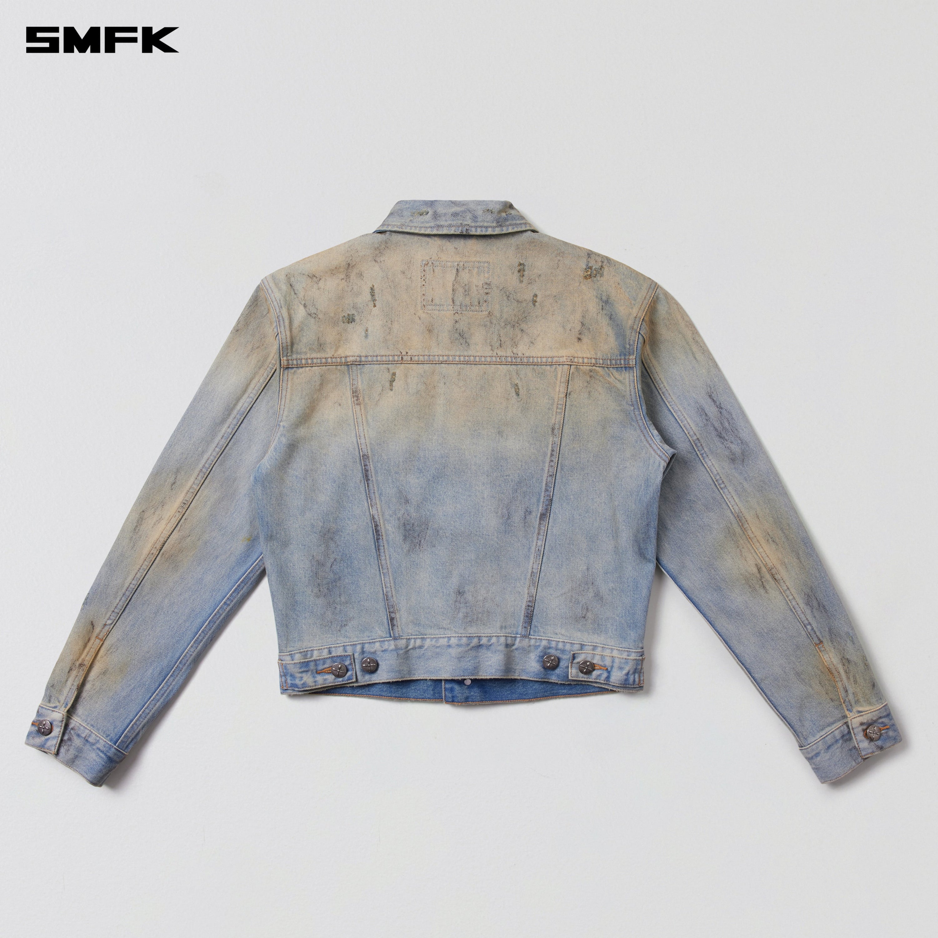 COMPASS PERMANENT WASTELAND SLIM DENIM JACKET LAKE BLUE