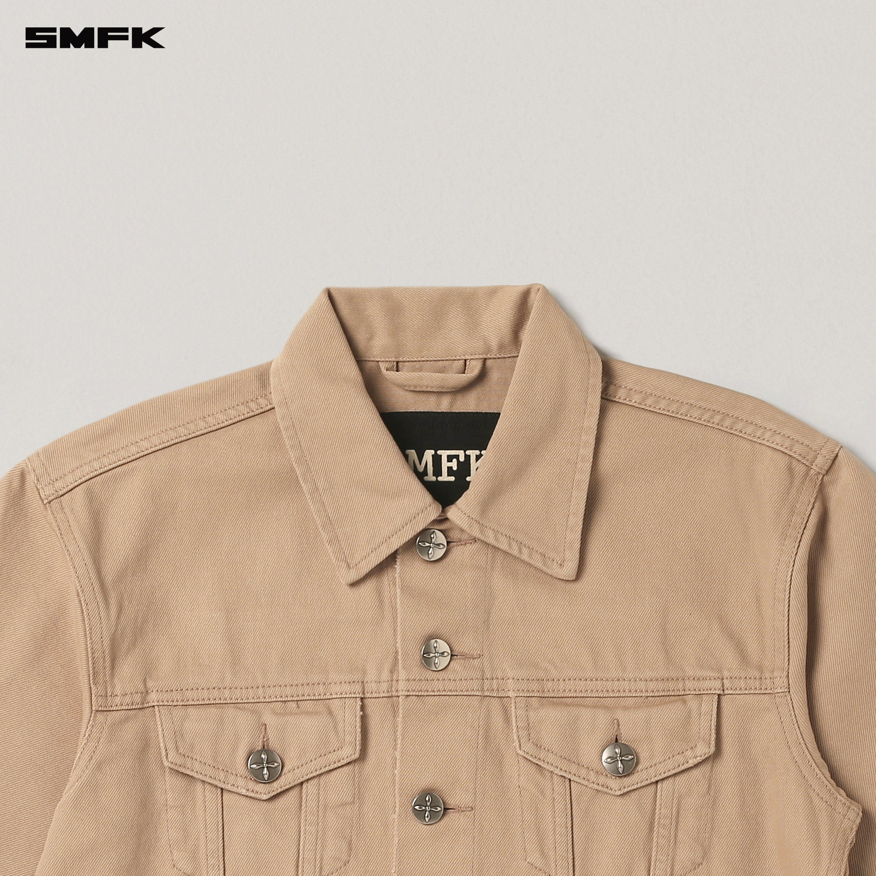 COMPASS PERMANENT SLIM DENIM JACKET SAND