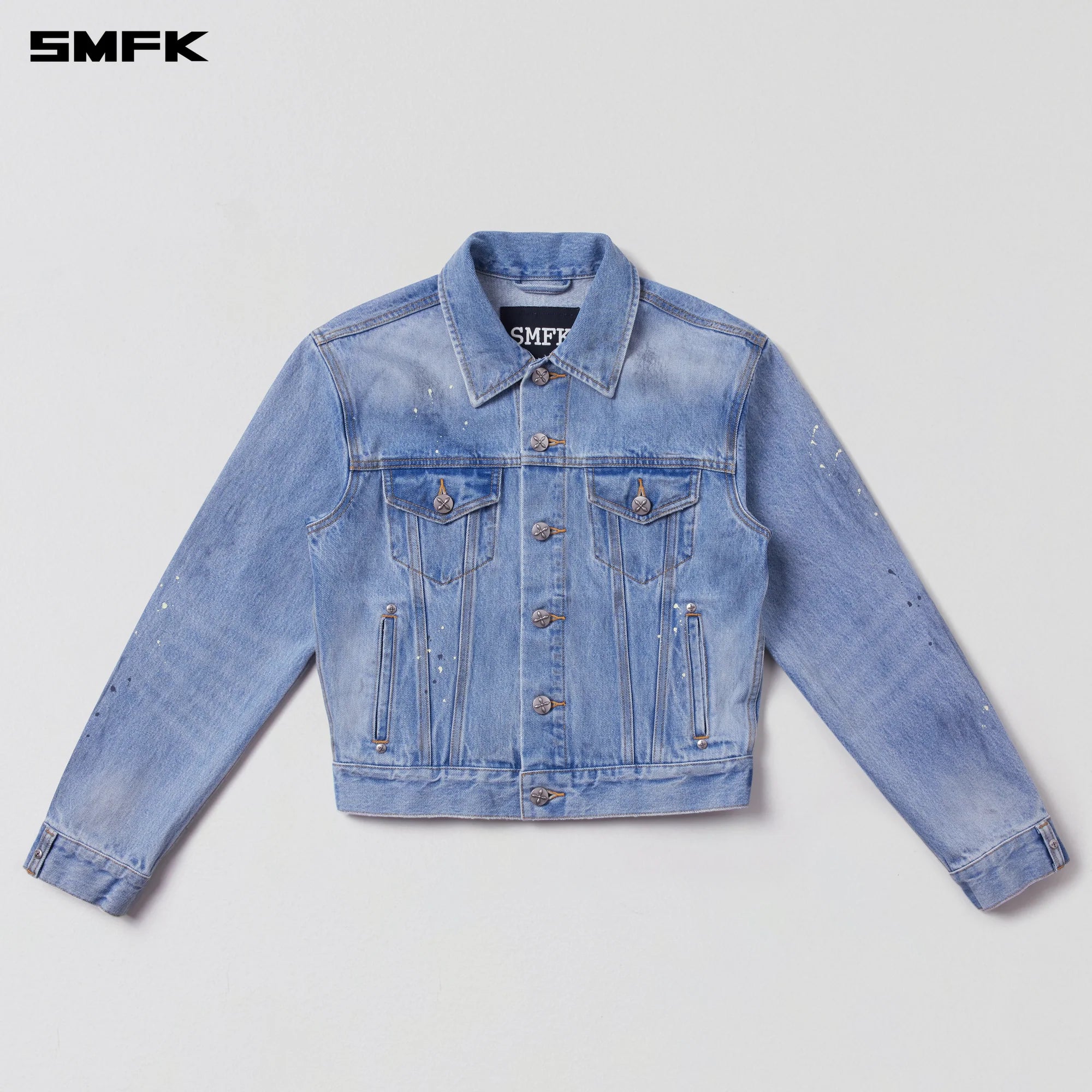 COMPASS PERMANENT WASTELAND SLIM DENIM JACKET SKY BLUE