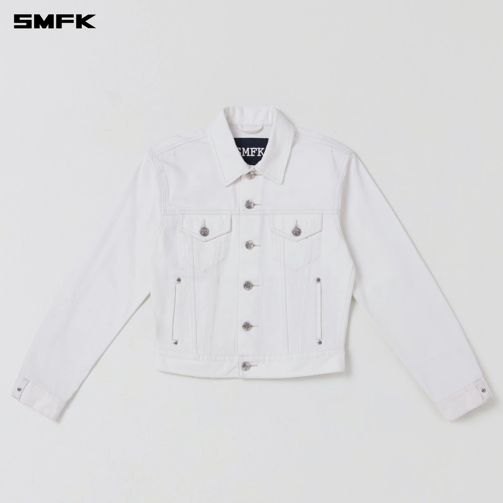 COMPASS PERMANENT SLIM DENIM JACKET SNOW MOUNTAIN WHITE