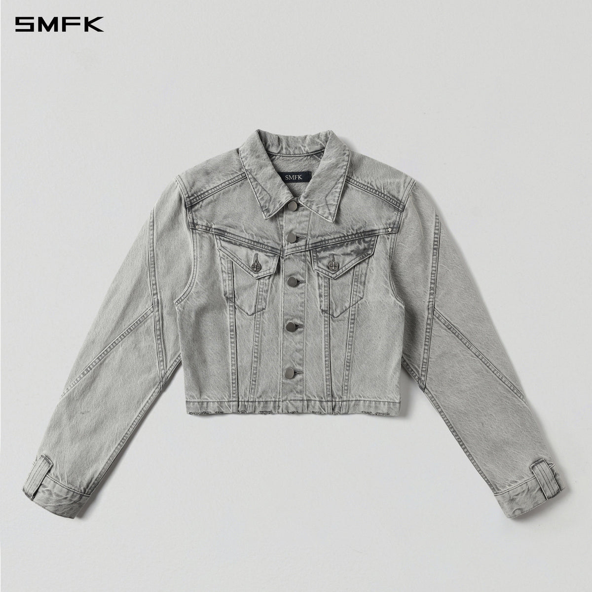 MIRAGE SHORT DENIM JACKET/COTTON GLACIER GREY