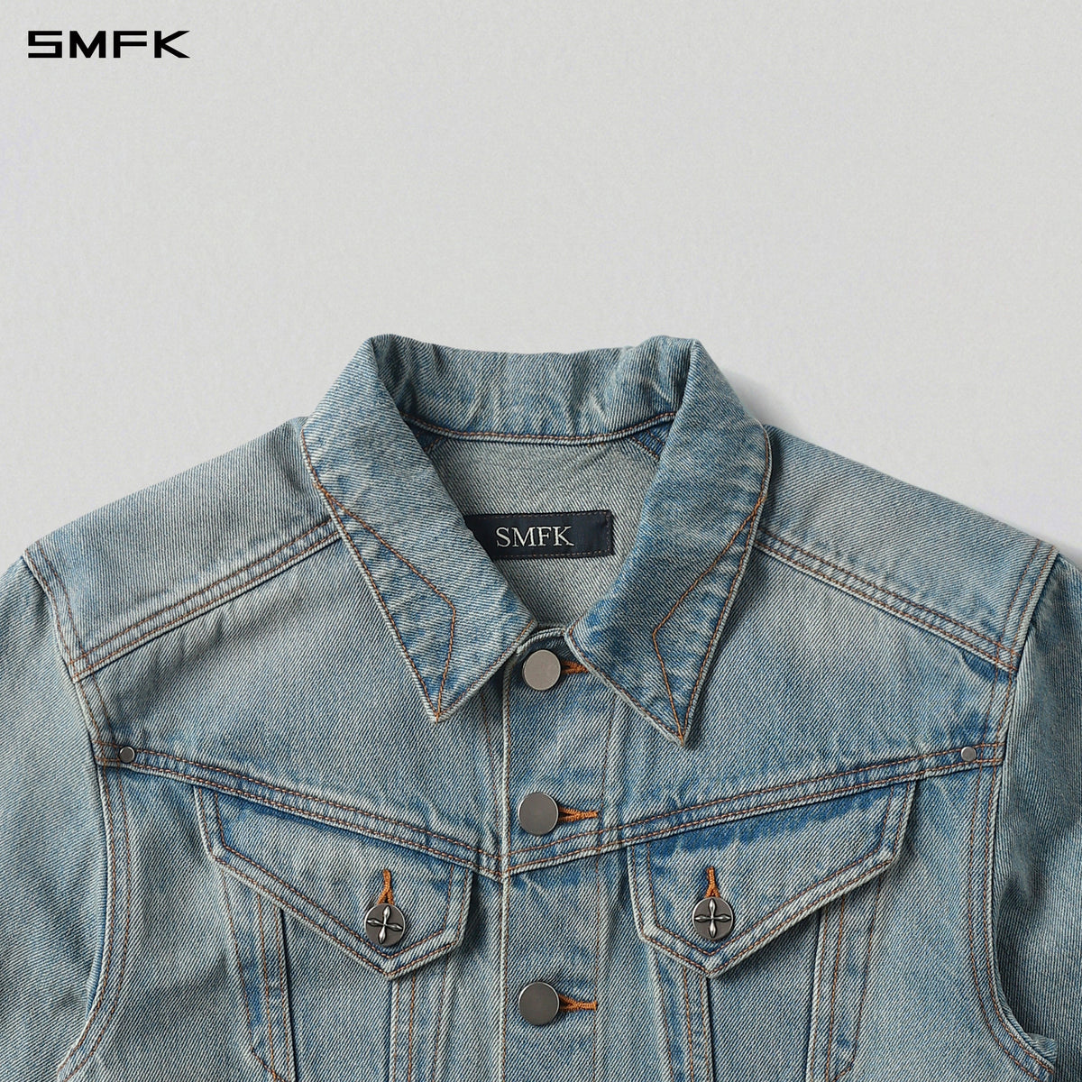 MIRAGE SHORT DENIM JACKET/COTTON SKY BLUE