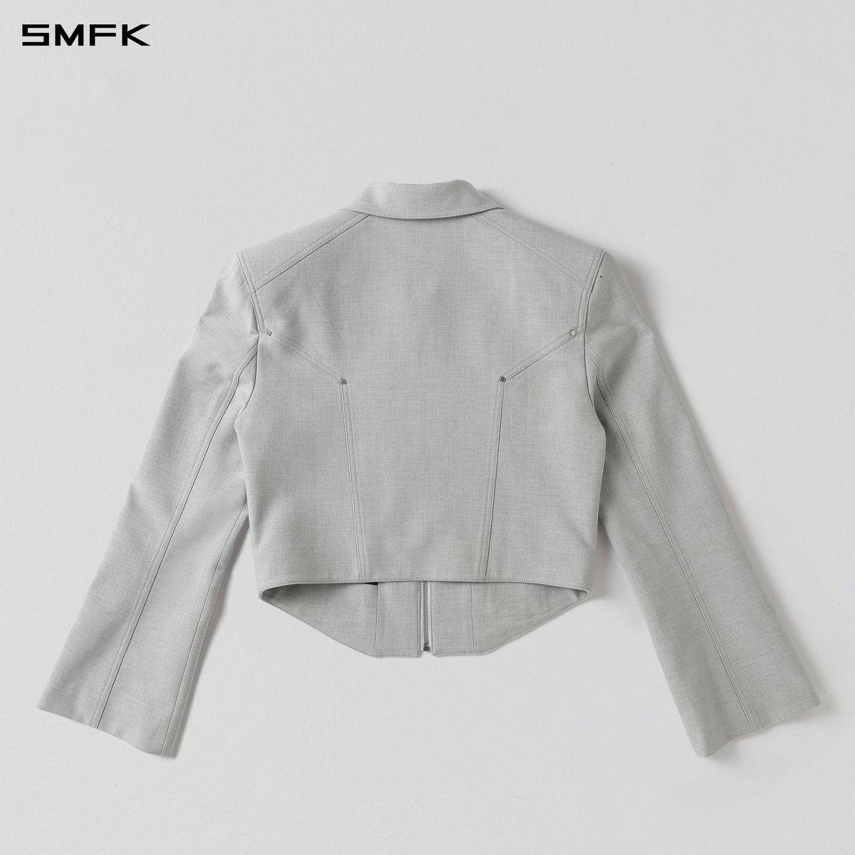 PERMANENT PRISM PREPPY JACKET /POLYESTER + RAYON + WOOL GLACIER GREY