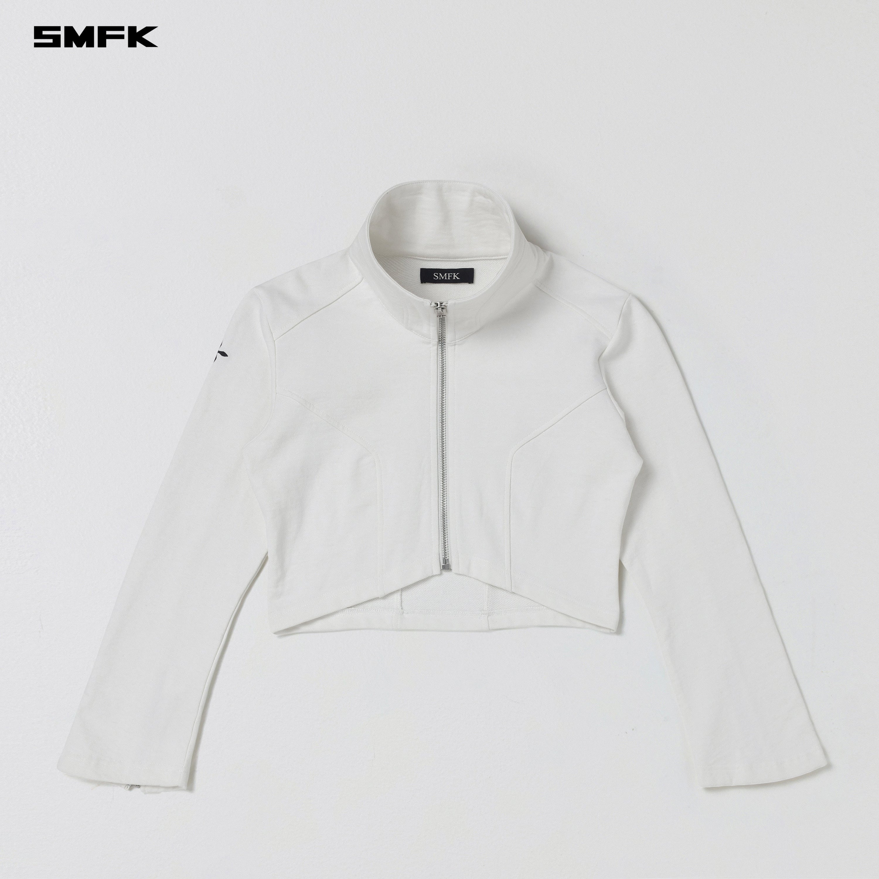 PERMANENT PRISM SHORT JACKET /COTTON WOOL SILK CLOUD WHITE