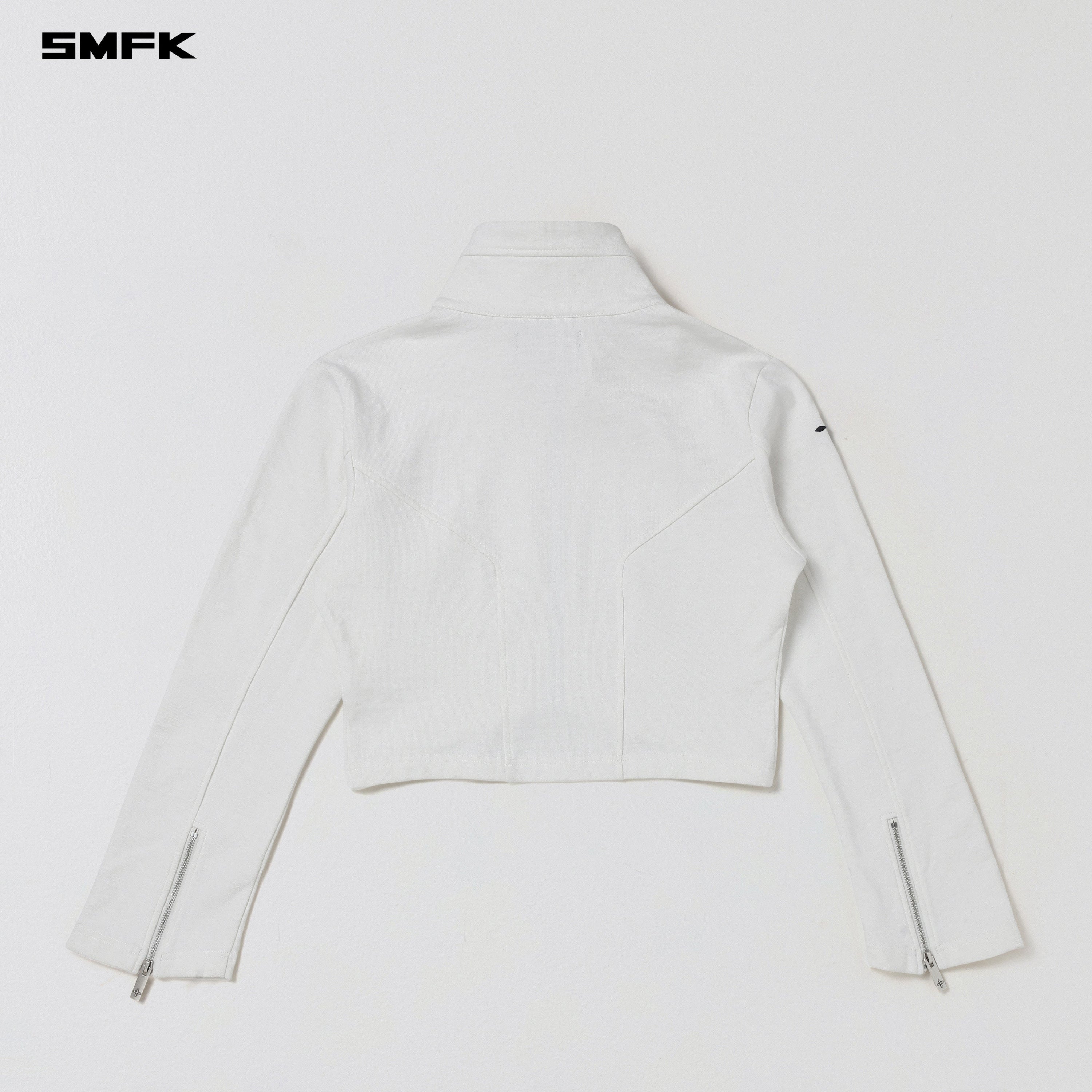PERMANENT PRISM SHORT JACKET /COTTON WOOL SILK CLOUD WHITE