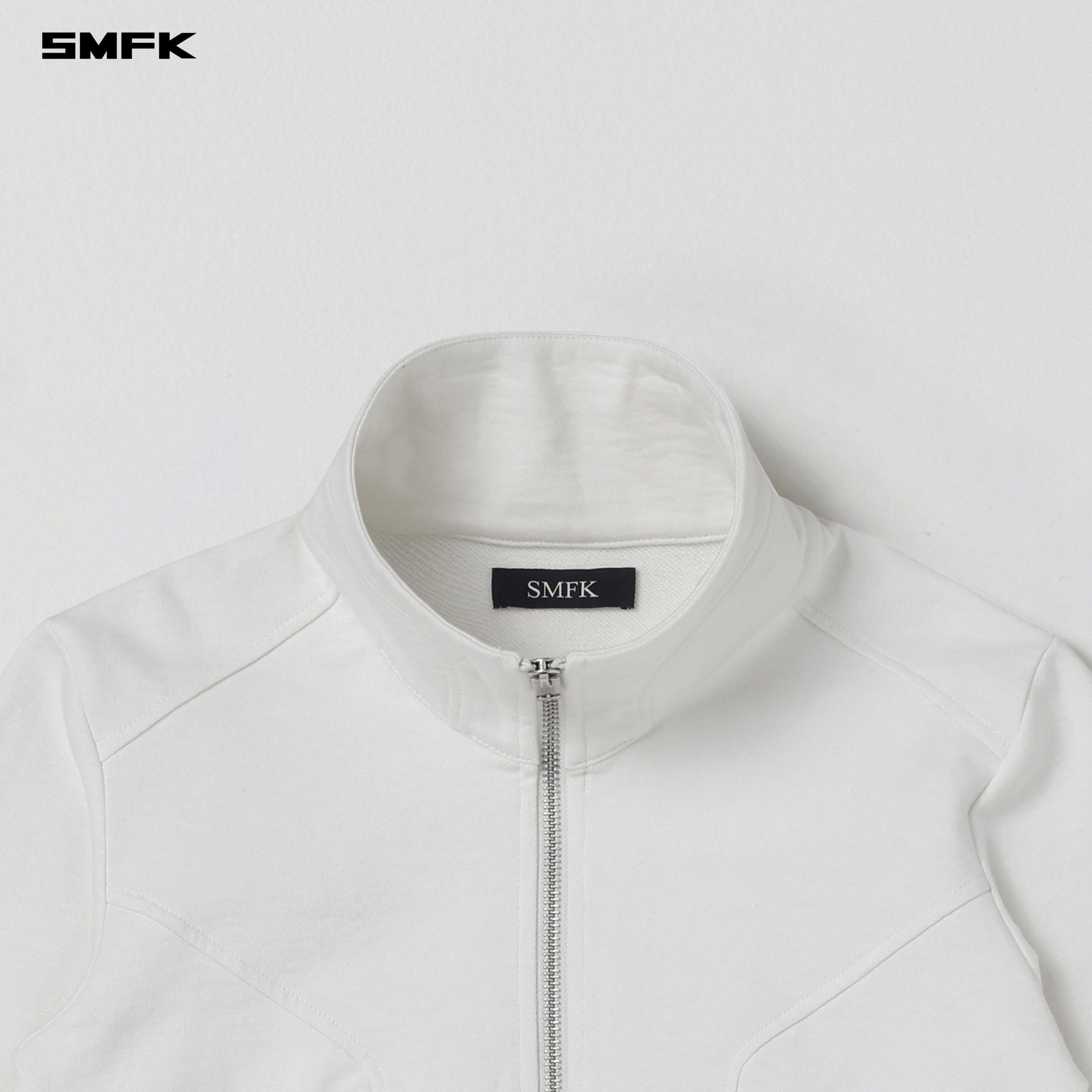 PERMANENT PRISM SHORT JACKET /COTTON WOOL SILK CLOUD WHITE