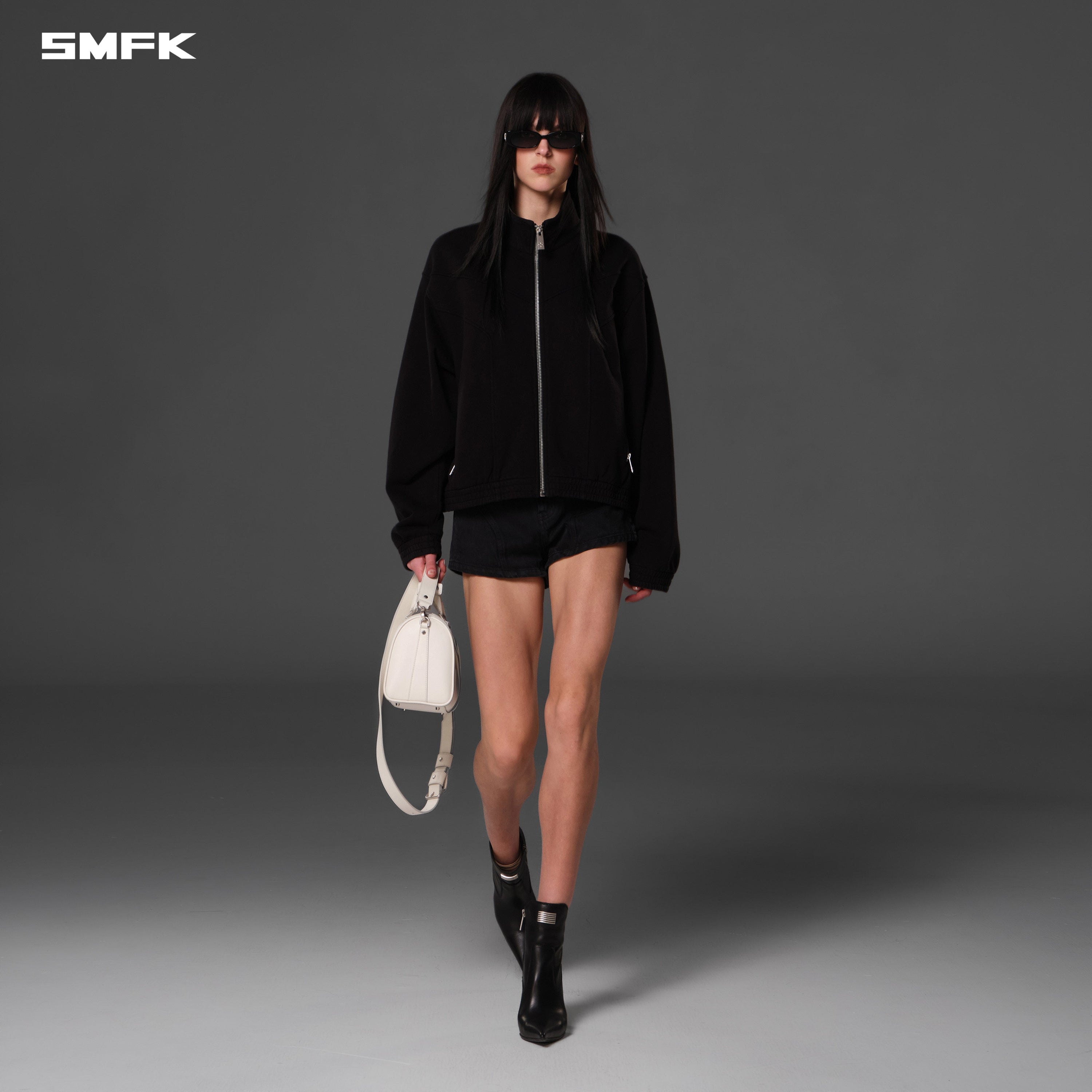 MYTH PSYCHIC LOOSE JACKET/COTTON WOOL WILD BLACK