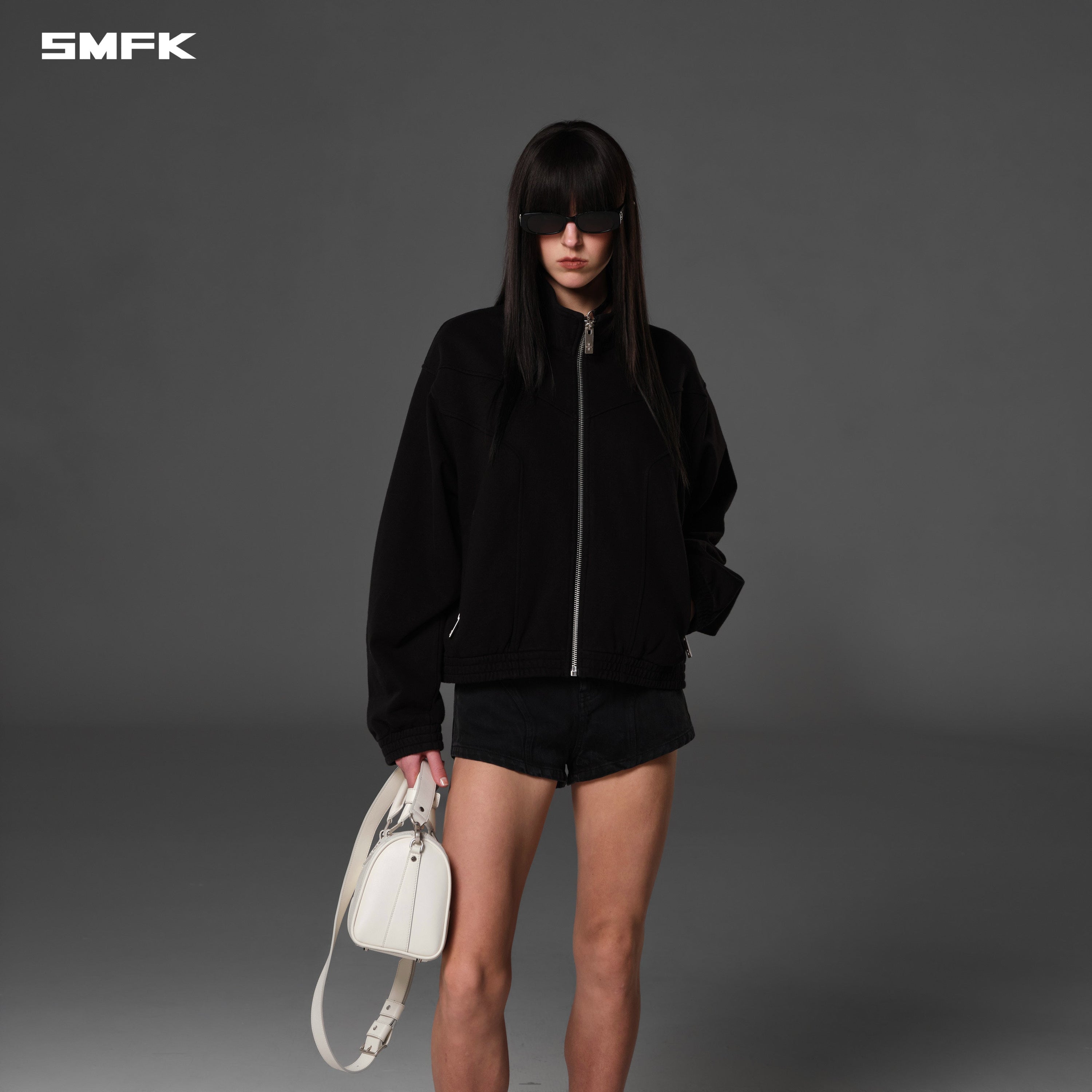 MYTH PSYCHIC LOOSE JACKET/COTTON WOOL WILD BLACK