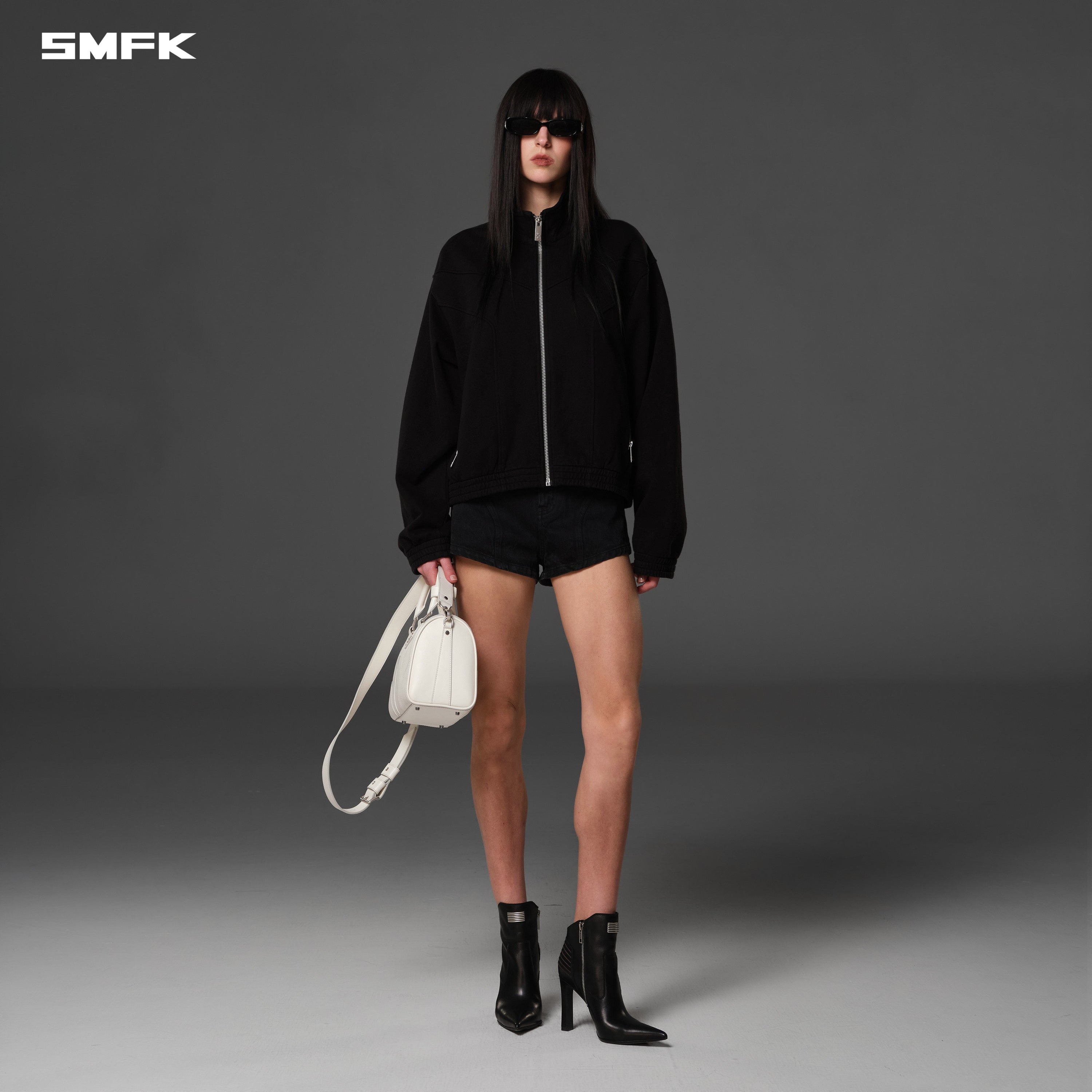 MYTH PSYCHIC LOOSE JACKET/COTTON WOOL WILD BLACK