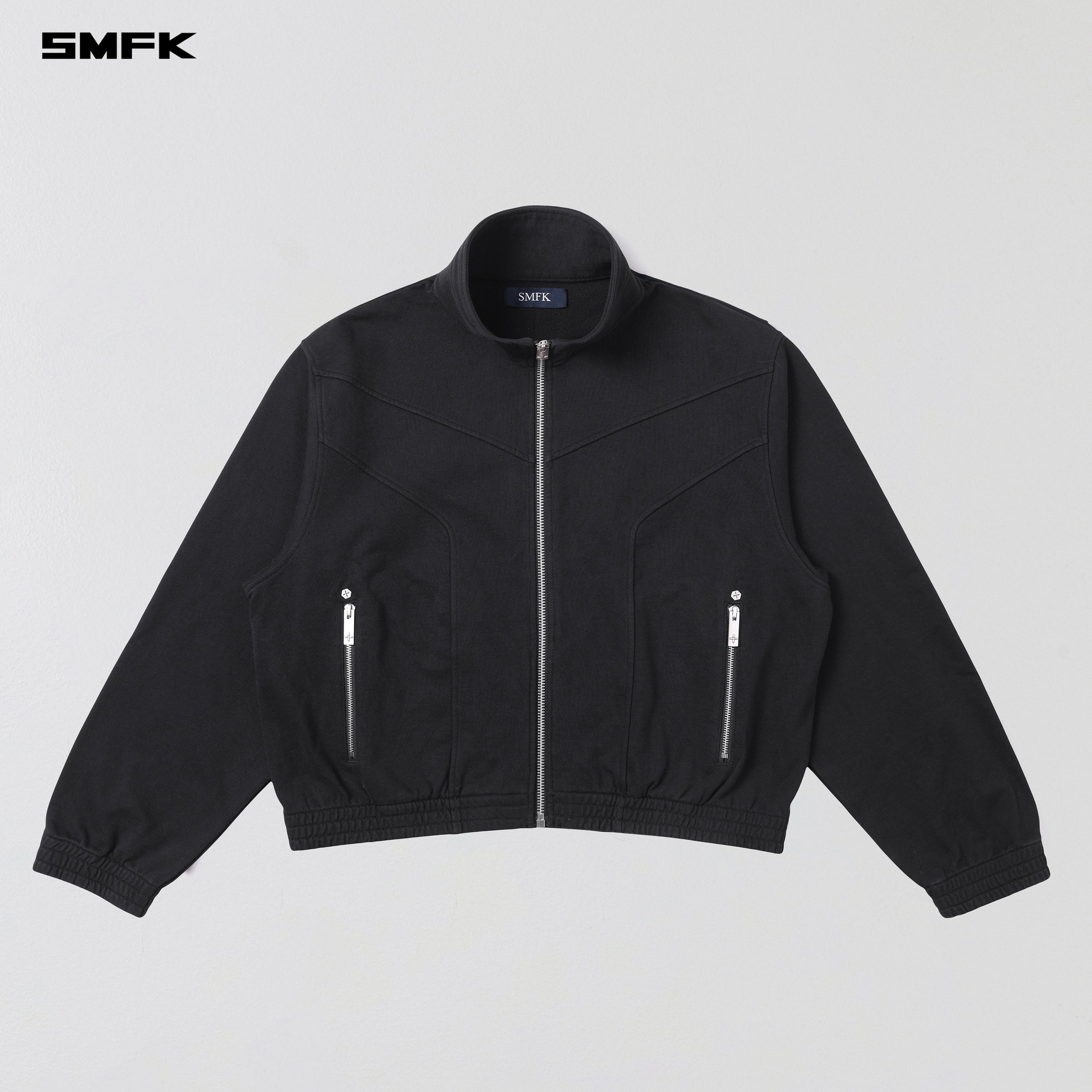 MYTH PSYCHIC LOOSE JACKET/COTTON WOOL WILD BLACK