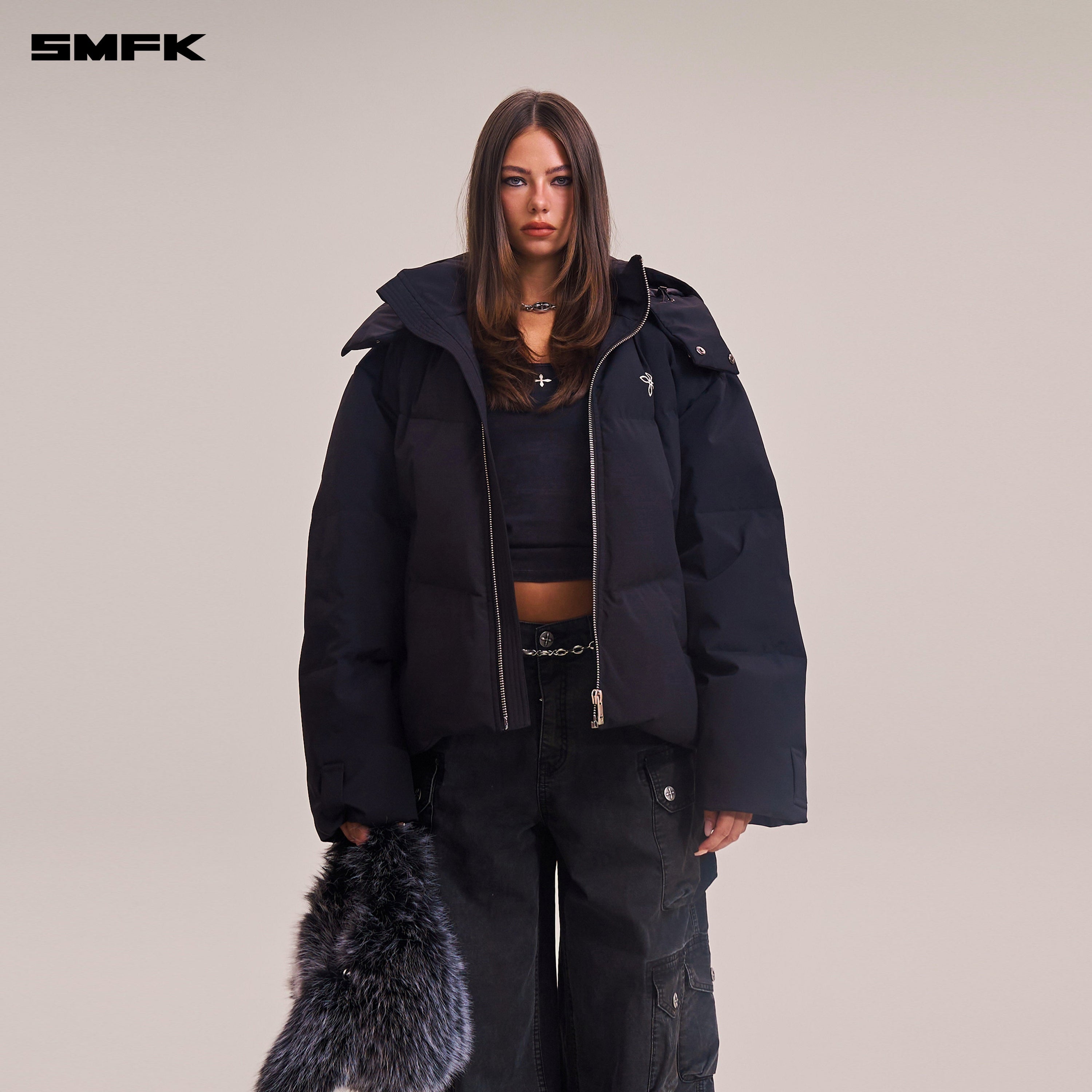 COMPASS MODE WASTELAND  HUNTING DOWN JACKET/LOOSE WILD BLACK