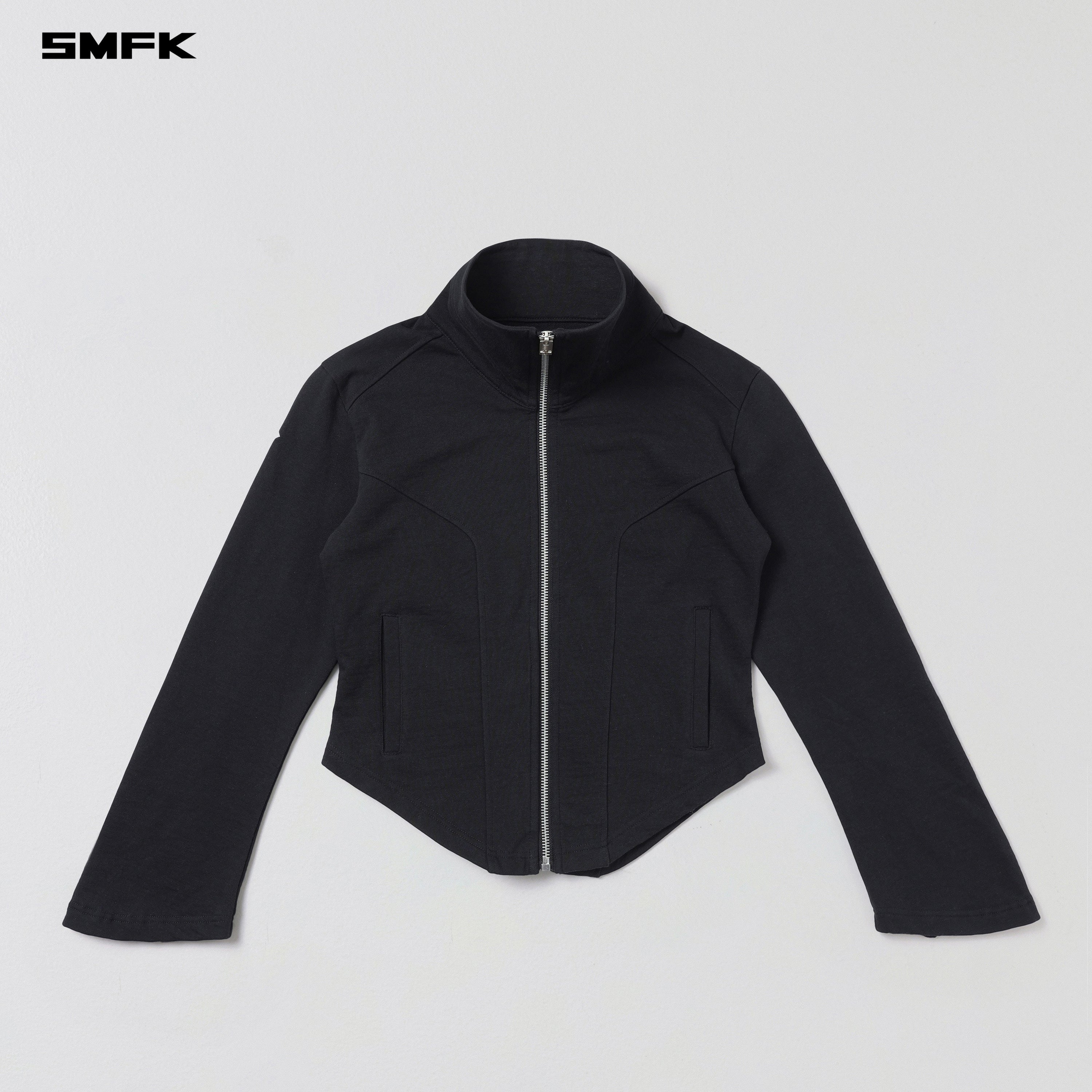 MYTH SLIENT JACKET /COTTON WOOL SILK WILD BLACK